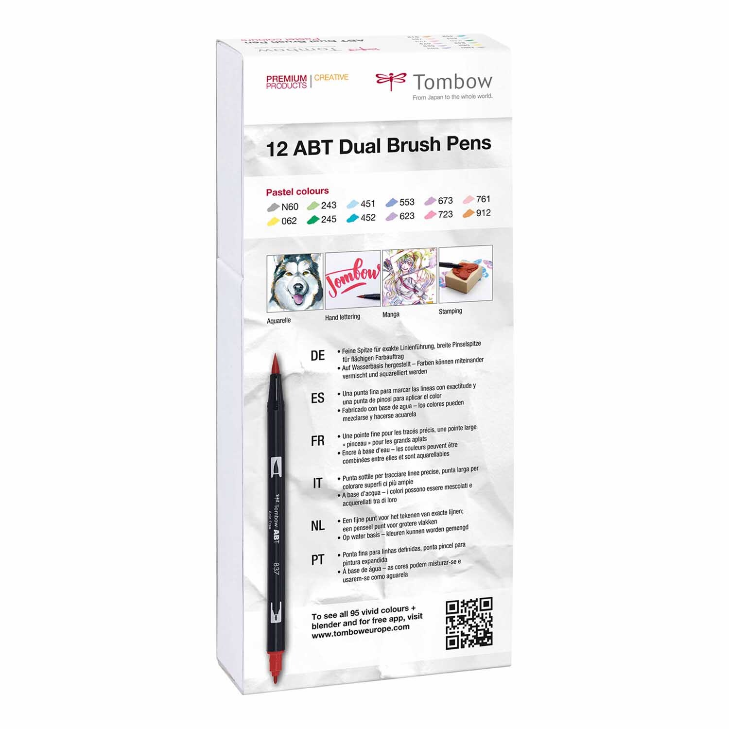 ABT Dual Brush Pen Pastellfarben 12er Set von Royal Talens