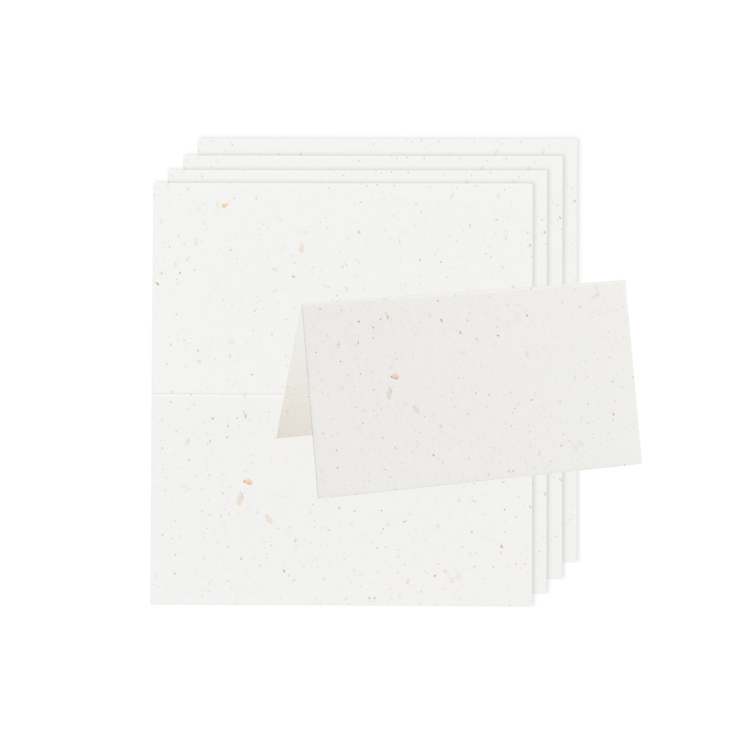 Paper Poetry Renew Tischkarten, Offwhite-roségold, 5 Stück, ideal für elegante Anlässe.