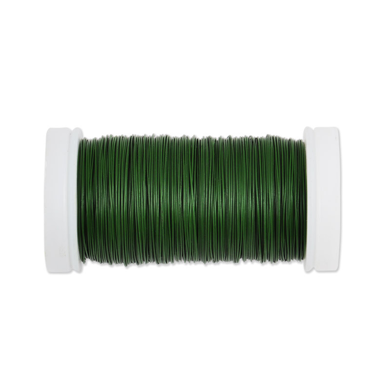 Bindedraht 0,35mm 100m: Eine grüne Rolle Bindedraht von preissler, ideal für Gartenarbeiten.