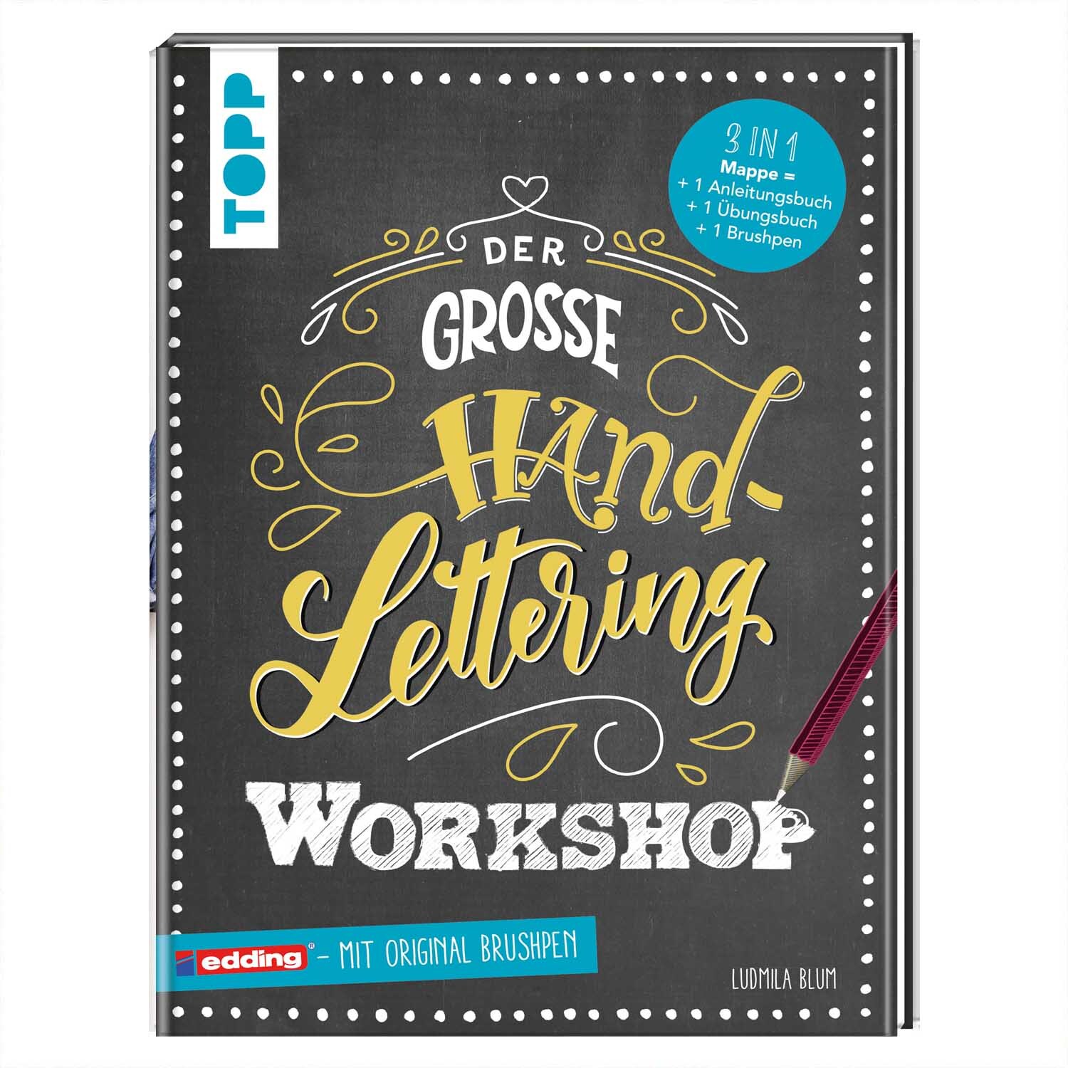 Der große Handlettering Workshop: Kreatives Buchcover mit verspielten Schriftzügen und Stift. Marke TOPP.