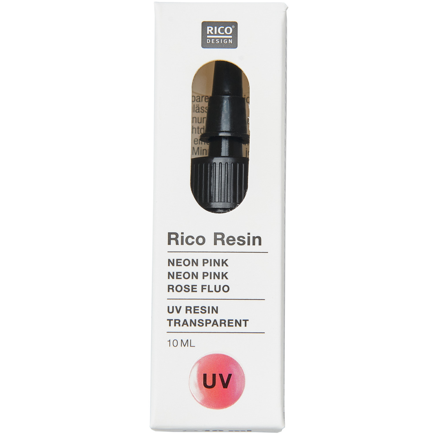 UV Resin 10ml Farbe Neon Pink Transparent von Rico Design