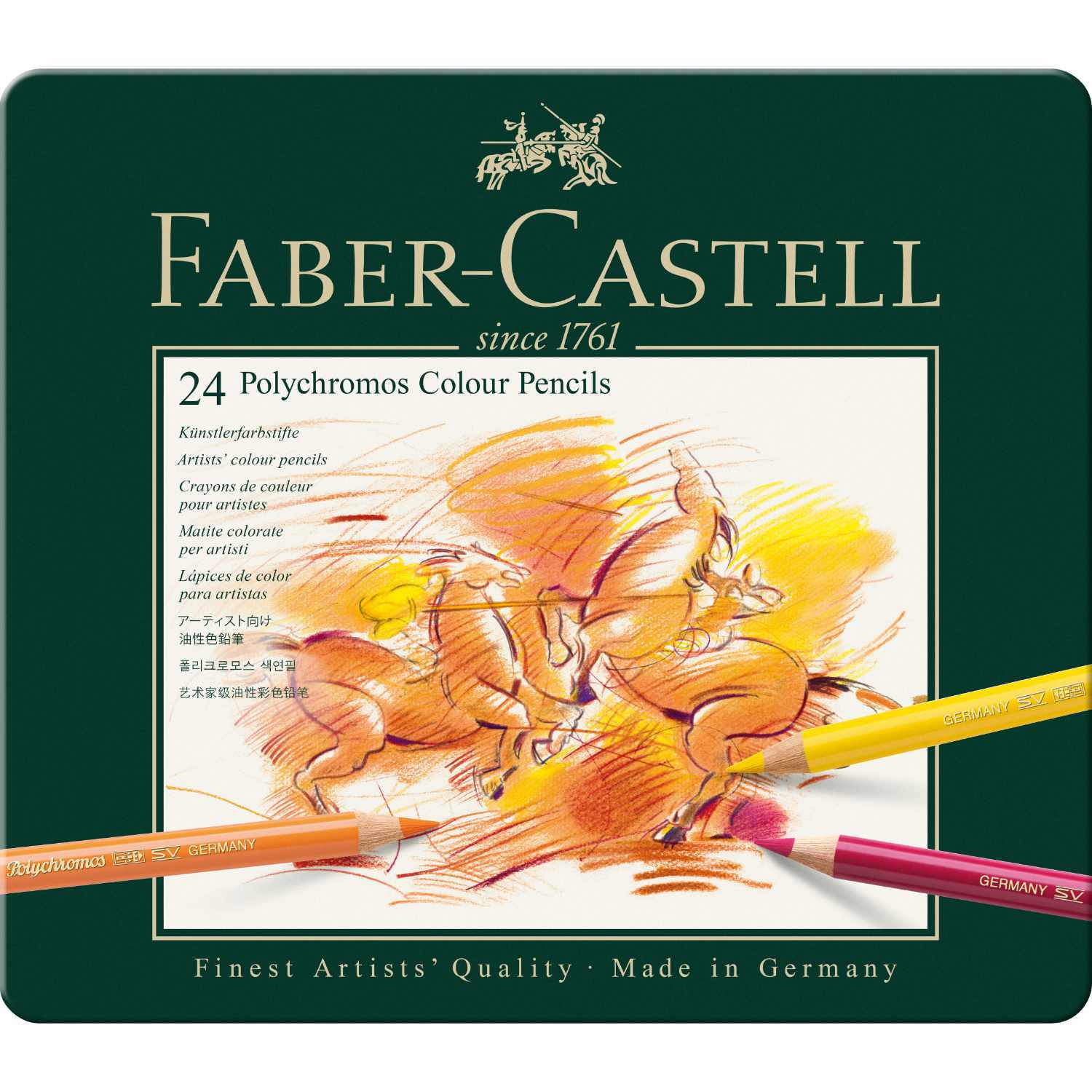 Polychromos Farbstifte Metalletui 24-teilig von Faber-Castell 