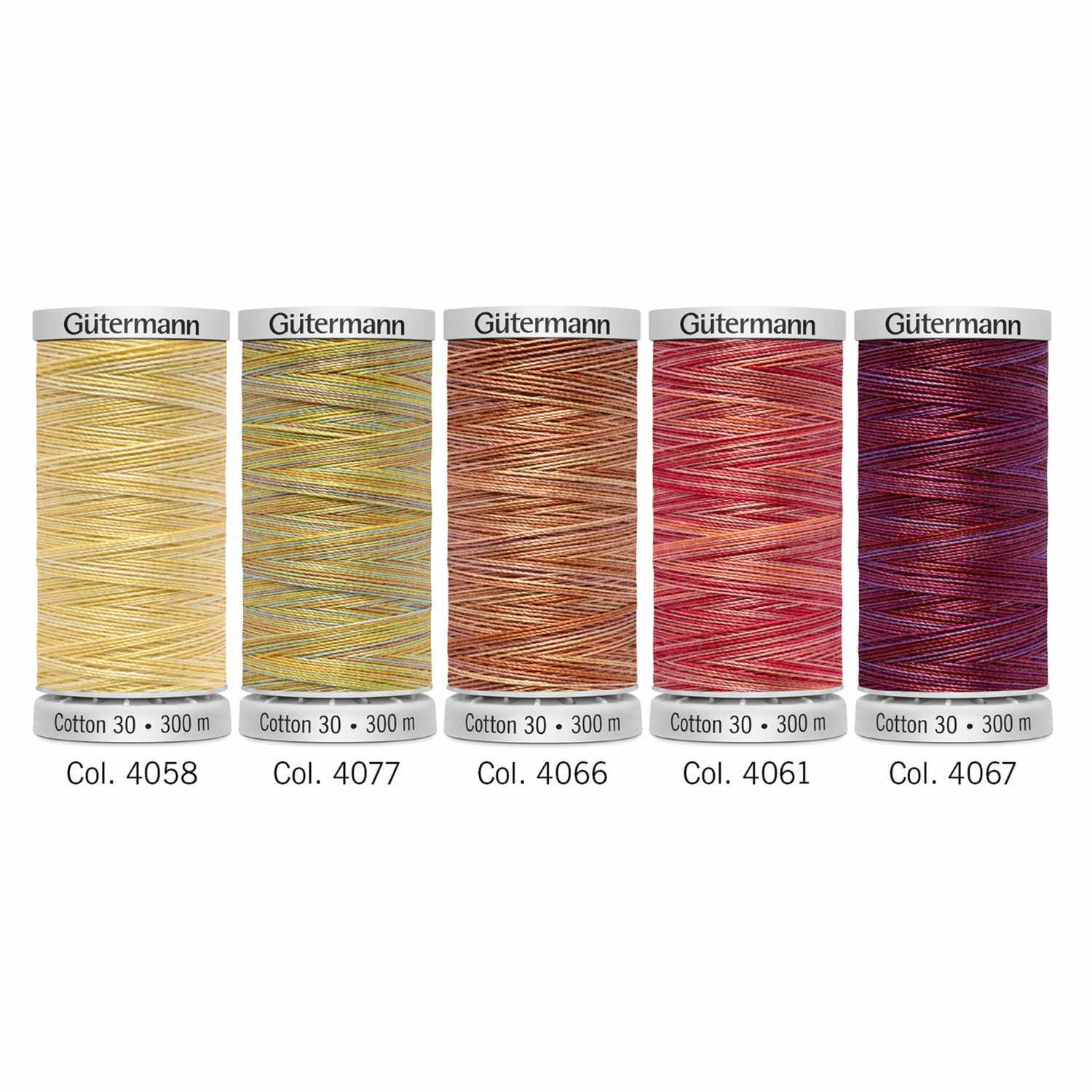Nähfaden Set Cotton 30 gelb/rot 5x 300m von Gütermann creativ 