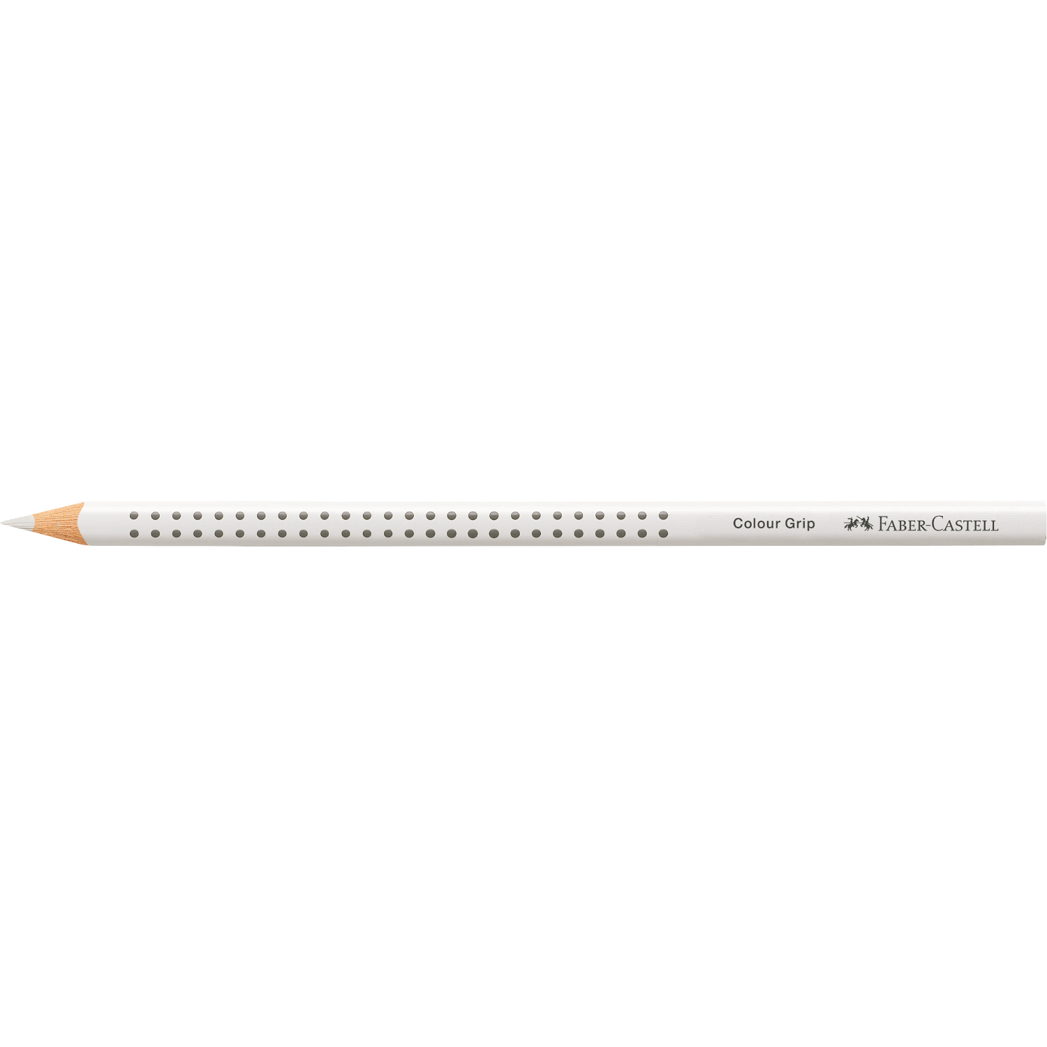 Colour Grip 2001 Bleistift von Faber Castell in Weiß mit ergonomischem Griffdesign für präzises Zeichnen und Schreiben.