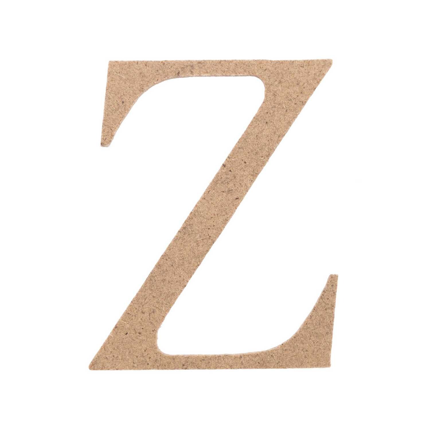 MDF Mini Großbuchstabe in Z-Form von Rico Design, naturbelassenes Material, ideal für kreative Projekte.