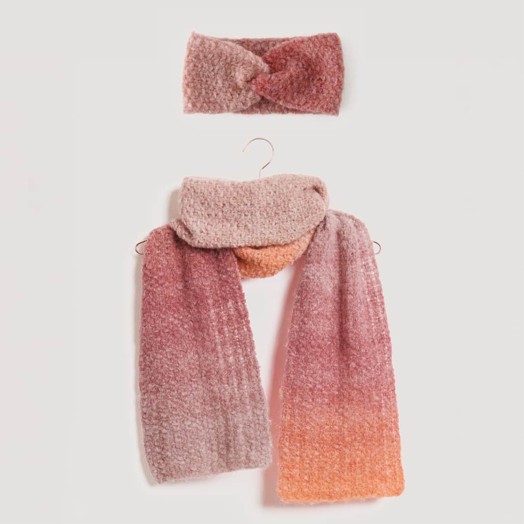 Gestricktes Stirnband und Schal: Modell 34 aus dem Heft Lovewool No. 21