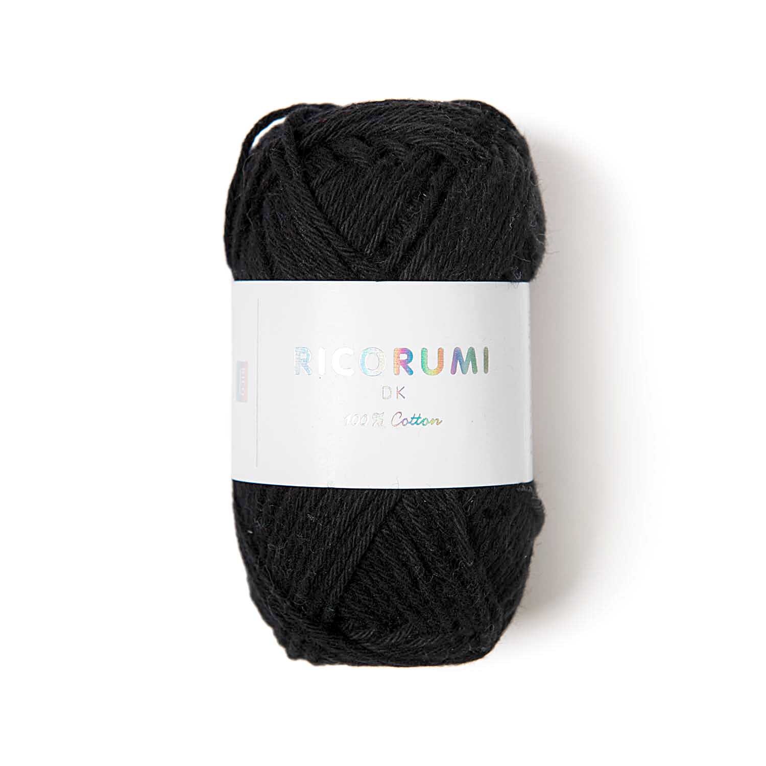 Creative Ricorumi dk, 25g Garnknäuel in Schwarz von Rico Design, ideal für Strick- und Häkelprojekte.