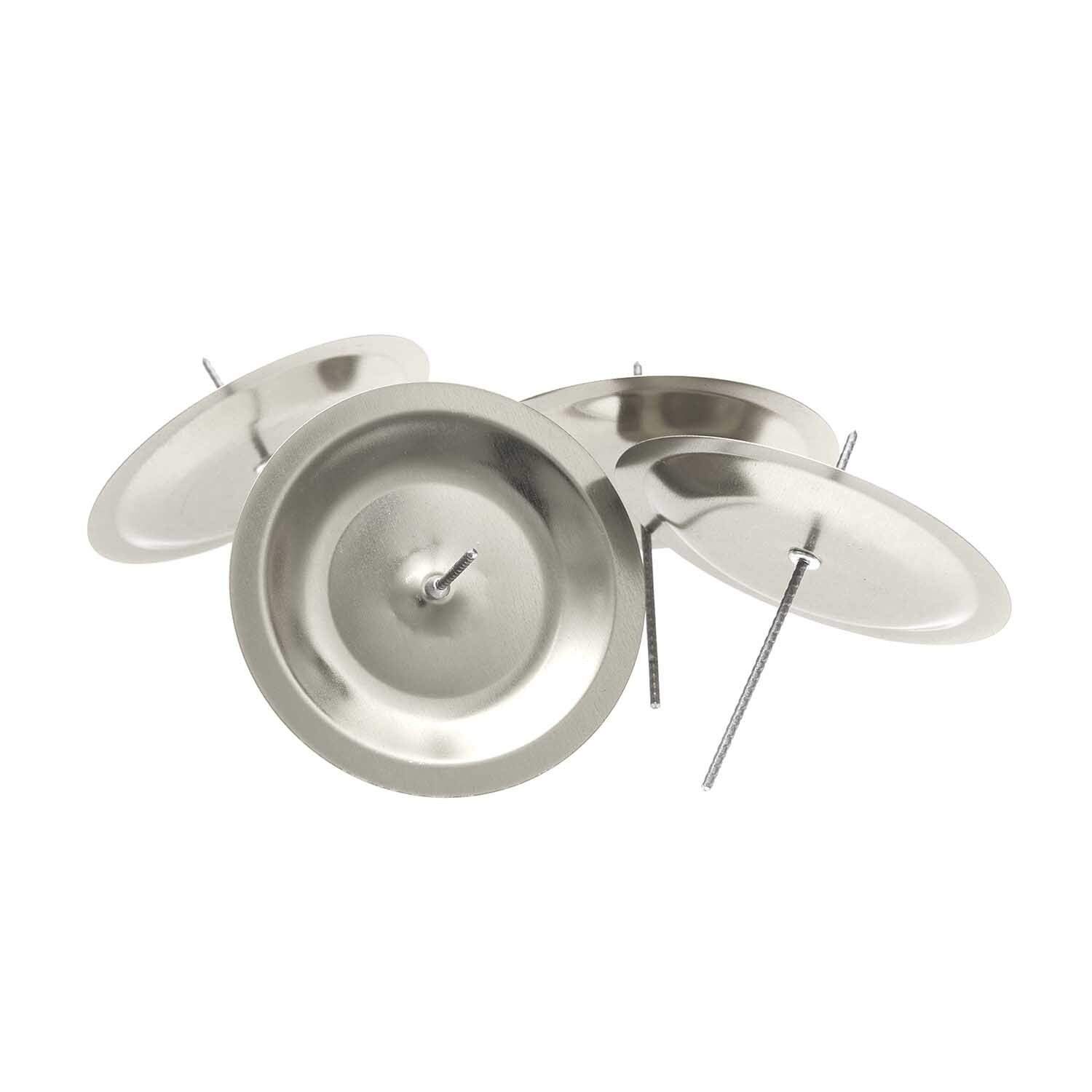 Adventskranzstecker silber 7cm 4 Stück von Fridolfinger Metallwaren 