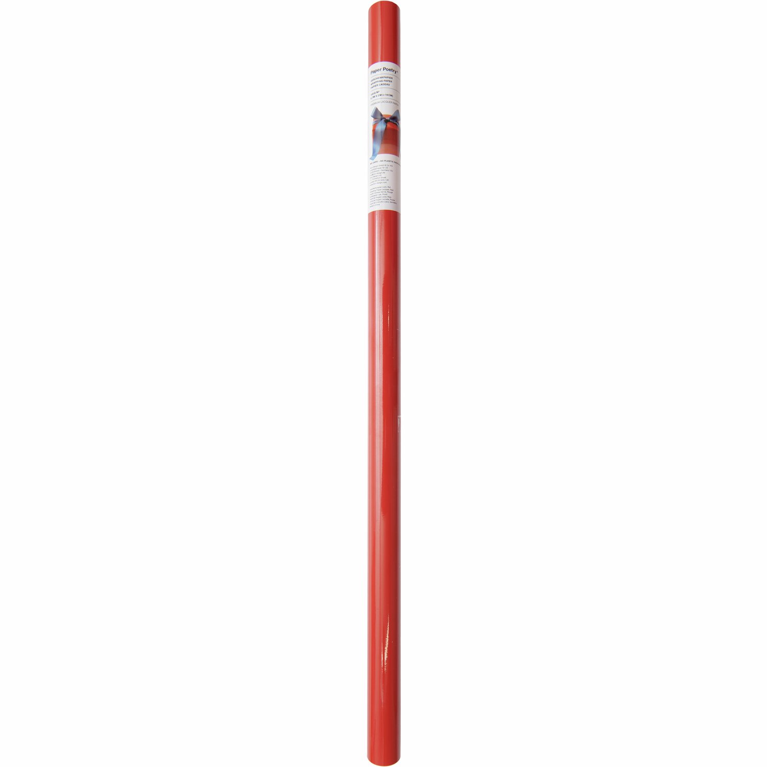 Geschenkpapier Lack von Rico Design, glänzend rot, Rolle 70cm x 2m, ideal für festliche Anlässe.