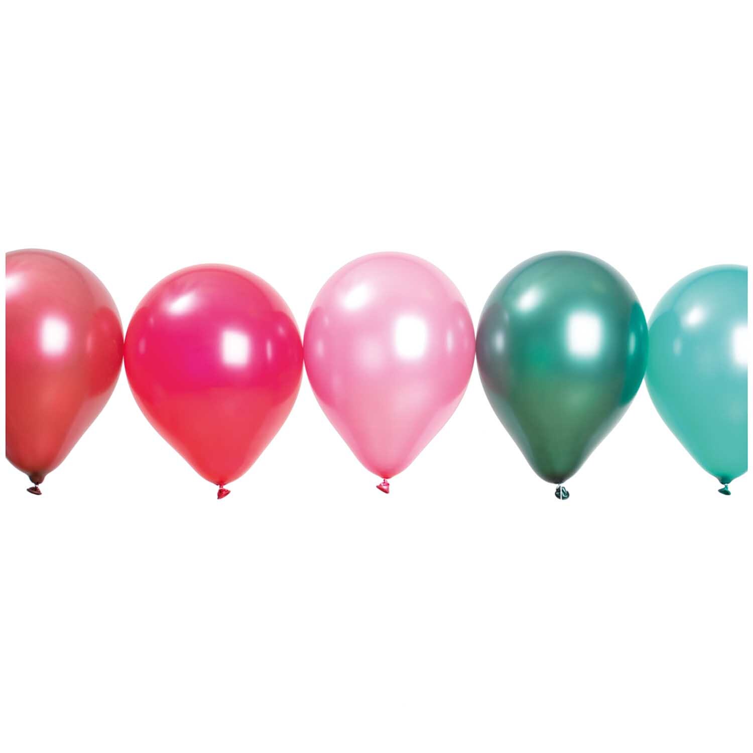 Luftballon Mix berry matt 30cm 12 Stück: Fünf bunte, matte Luftballons in verschiedenen Beerentönen.