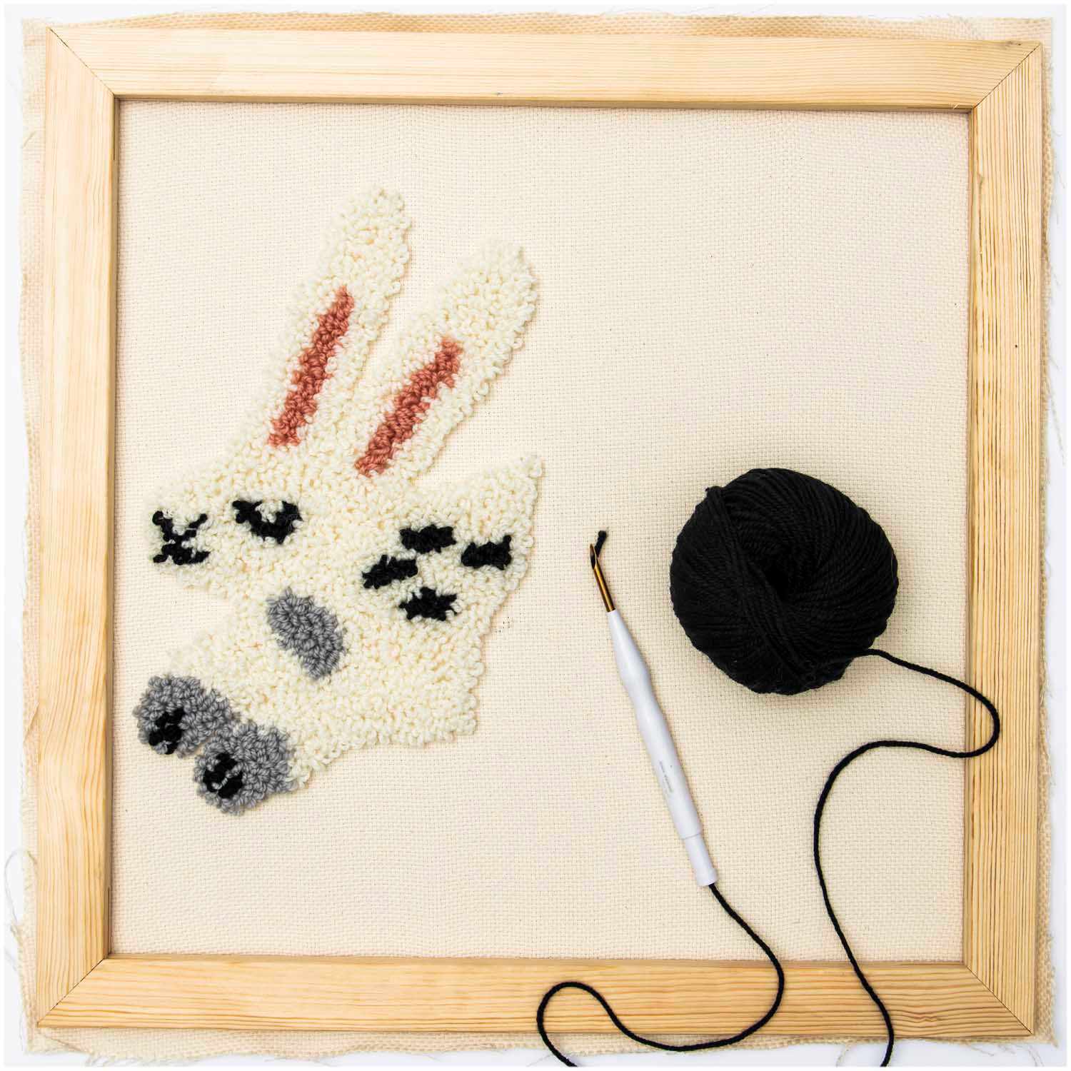Punch Needle Stickrahmen Holz von Rico Design