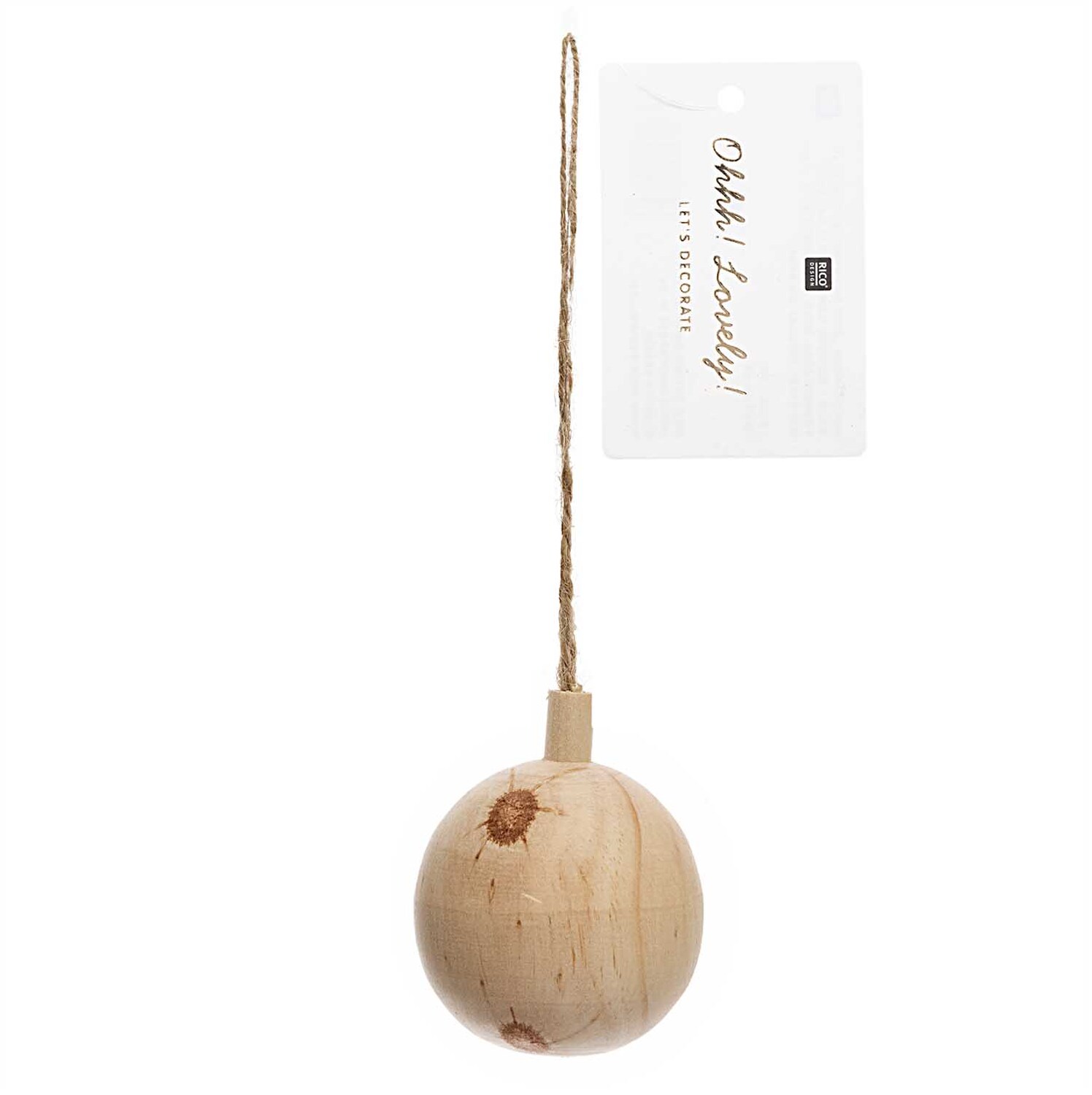 Baumschmuck Holzkugel natur von Rico Design