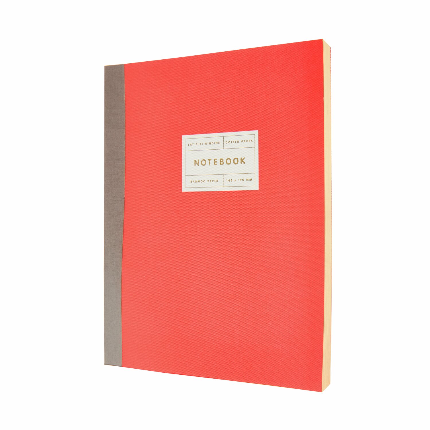 Paper Poetry Notizbuch S in leuchtendem Neonrot mit elegantem Goldrand, von Rico Design. Ideal für kreative Notizen.