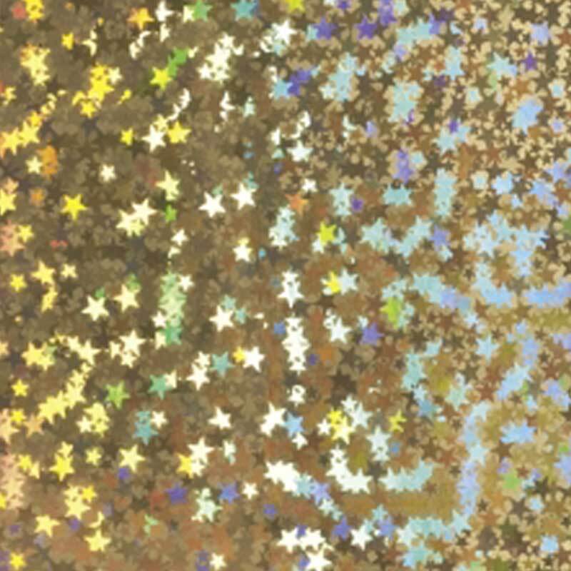 Holografiekarton Sterne gold 50x70cm von Baier & Schneider 
