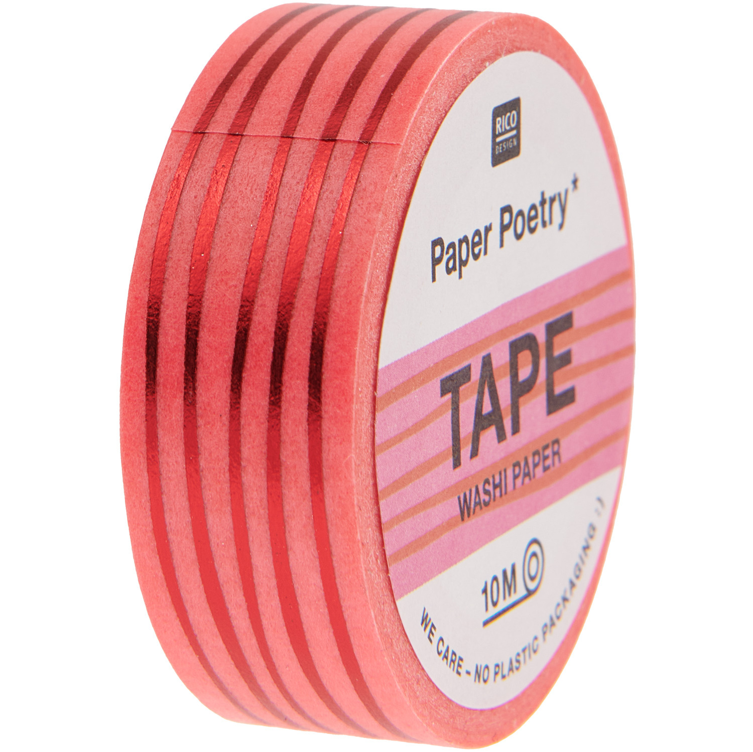 Paper Poetry Tape Lines Neonpink/Rot 1,5cmx10m von Rico Design