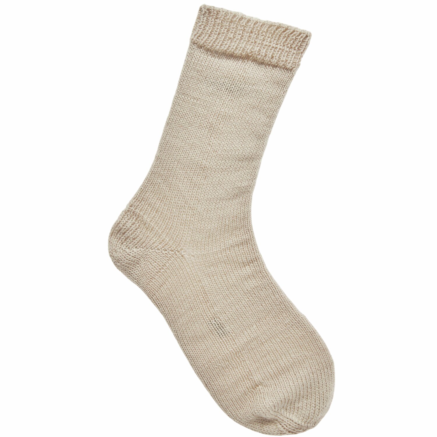 Sockenwolle Premium 4-fädig, beige, von Rico Design. Weiches Garn, ideal für Strickprojekte. 100g Knäuel mit 380m Lauflänge.
