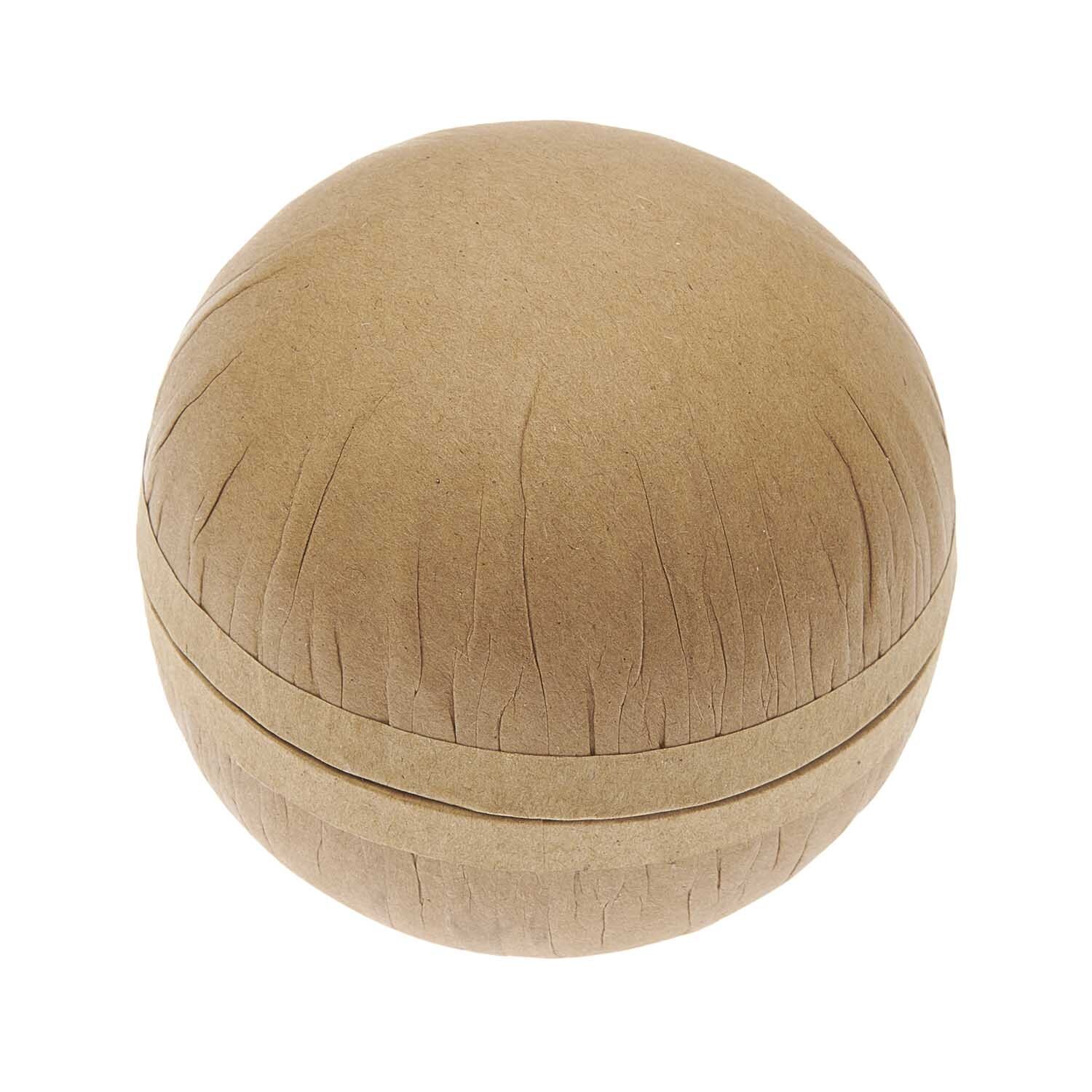 Pappmaché Kugel natur 8cm von Rico Design: Runde, naturfarbene Kugel aus Pappmaché mit glatter Oberfläche, ideal für kreative Bastelprojekte.