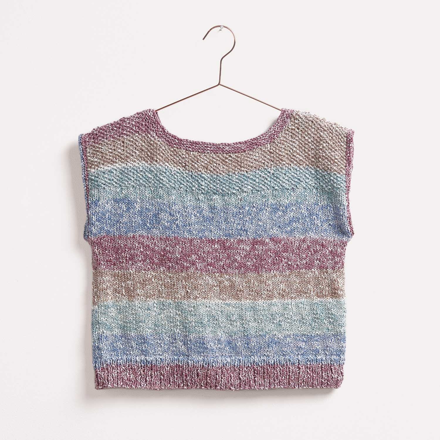 Strickanleitung Top aus Creative Cotton Stripes dk von Rico Design