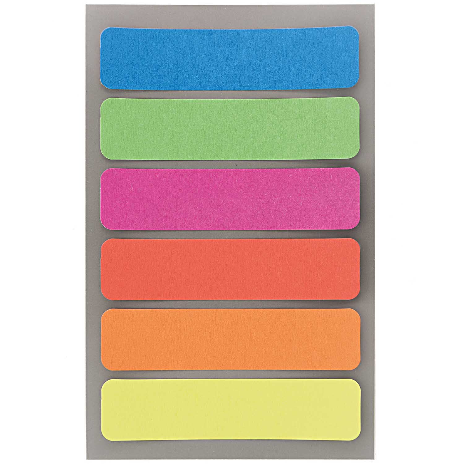 Paper Poetry Office Sticker Etiketten in leuchtenden Neonfarben auf grauem Hintergrund, 85x20mm, 4 Bogen.