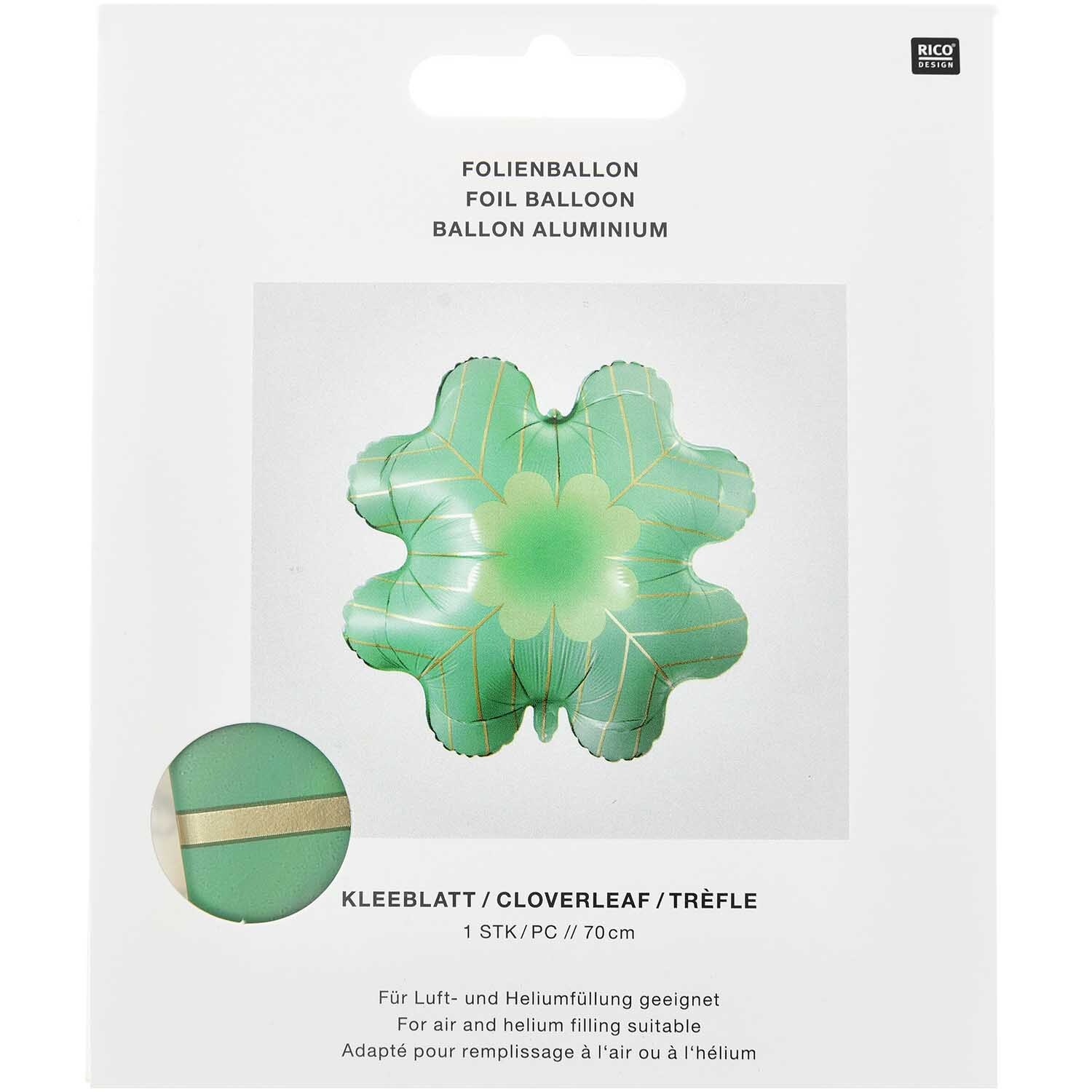 Folienballon Kleeblatt 70cm von Rico Design