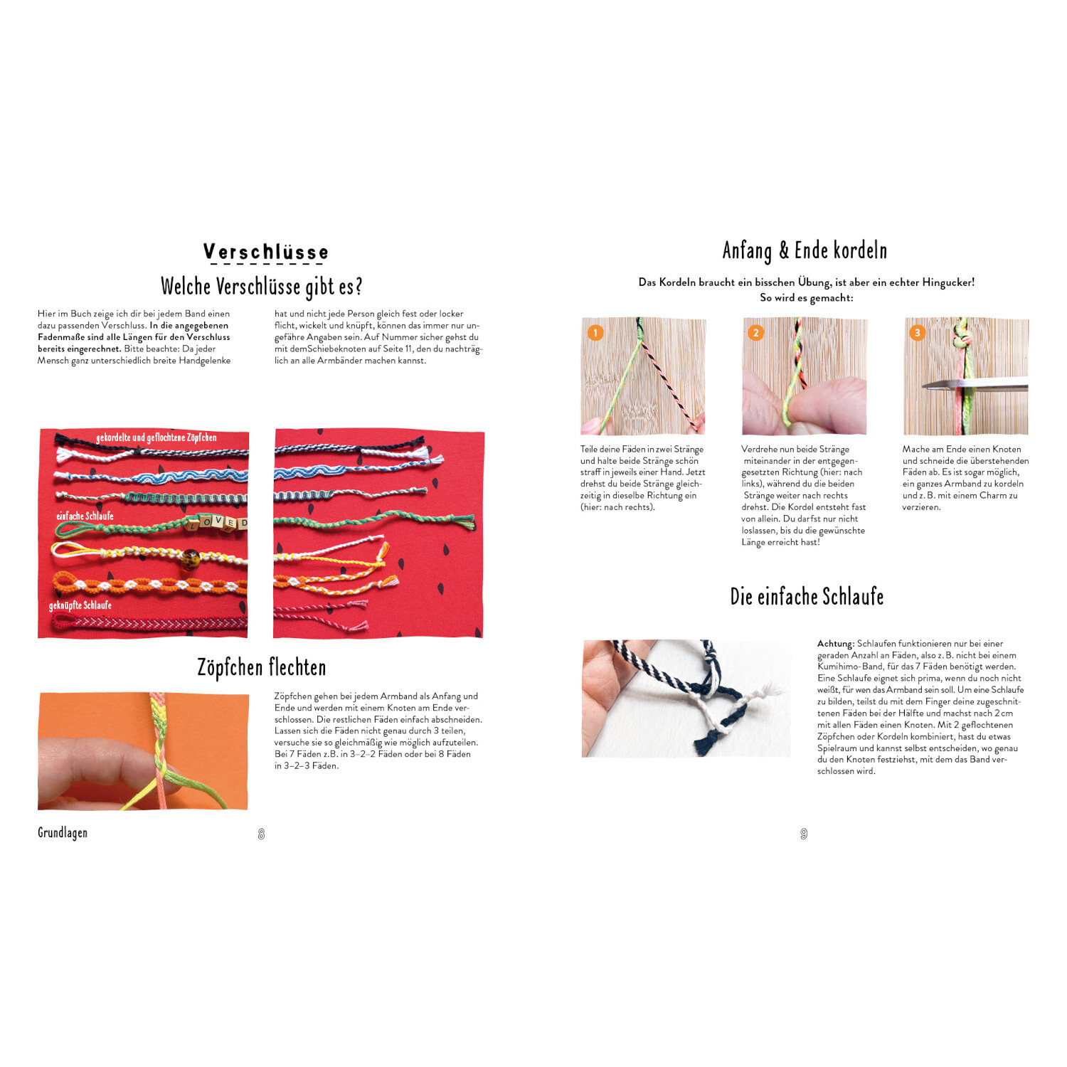 Armbänder für mich und meine Freund*innen: Anleitung zum Flechten und Knoten von bunten Freundschaftsbändern.