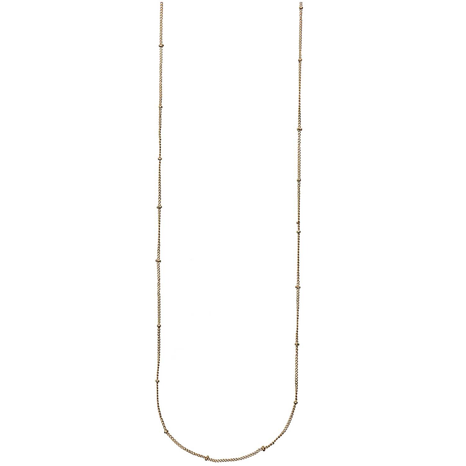 Gliederkette Kügelchen gold 65cm von Rico Design, elegante goldene Kette mit feinen Kügelchen.
