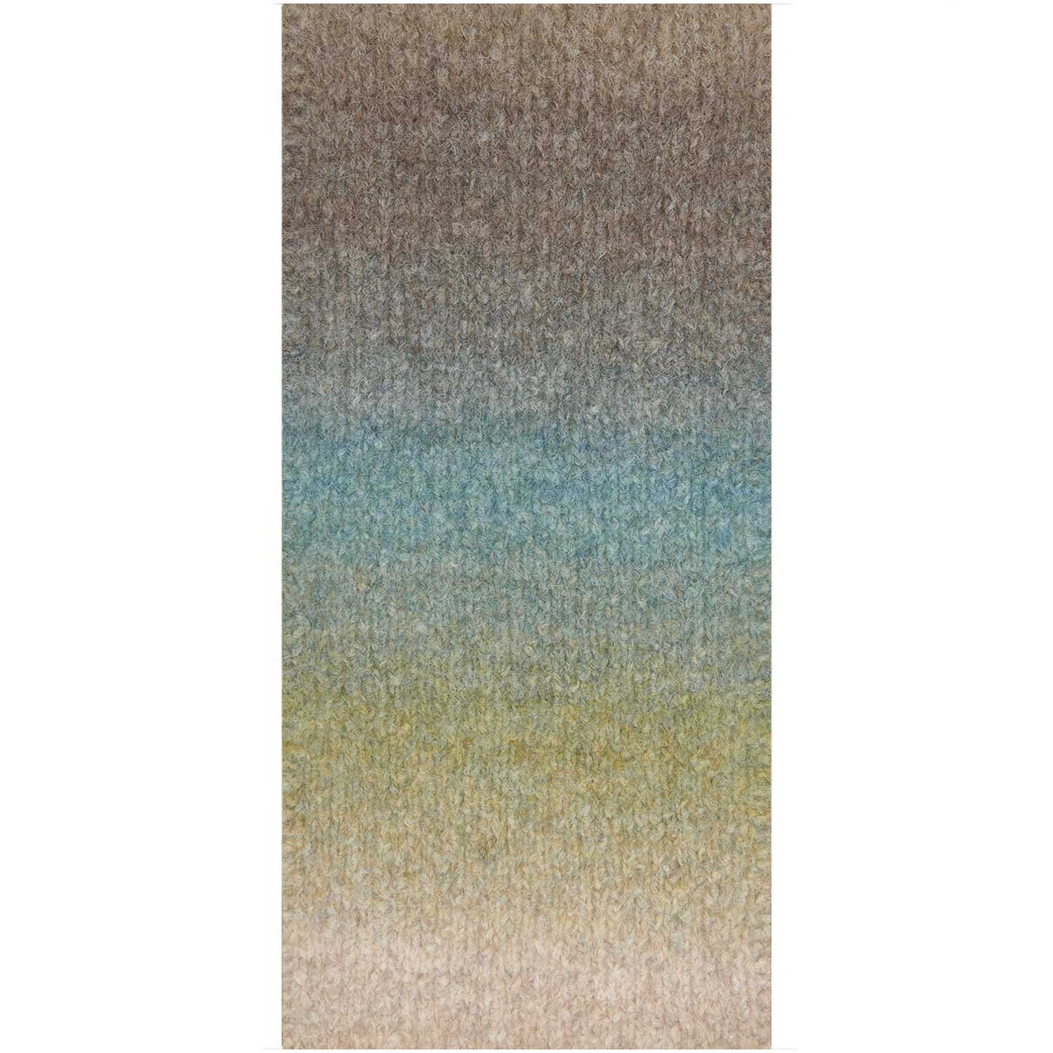 Fashion Alpaca Superfine Heavens: Weiches Garn in sanften Farbverläufen von Braun zu Blau und Grün, ideal für kreative Strickprojekte.