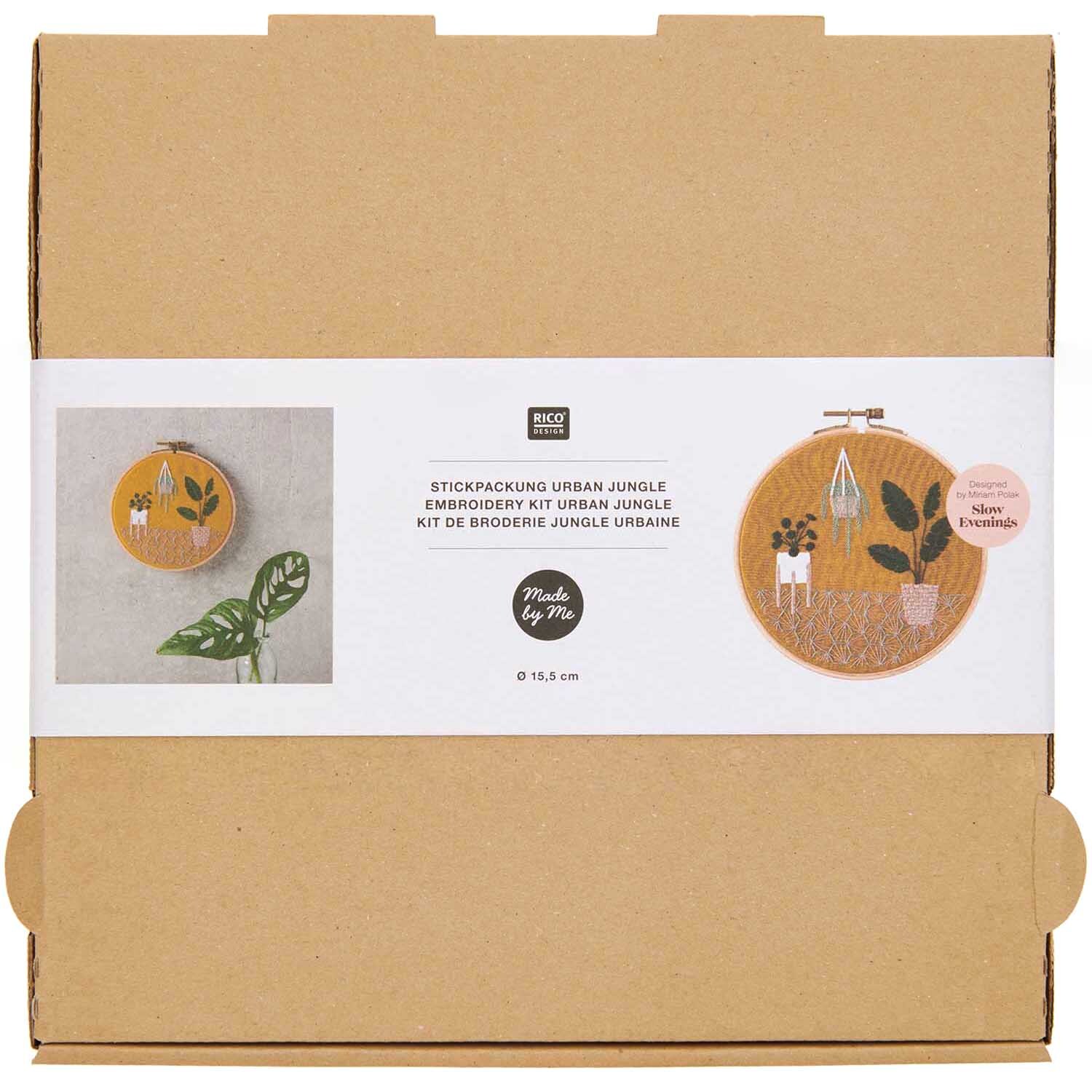 Stickpackung Slow Evenings Urban Jungle Bild Ø 15,5cm von Rico Design