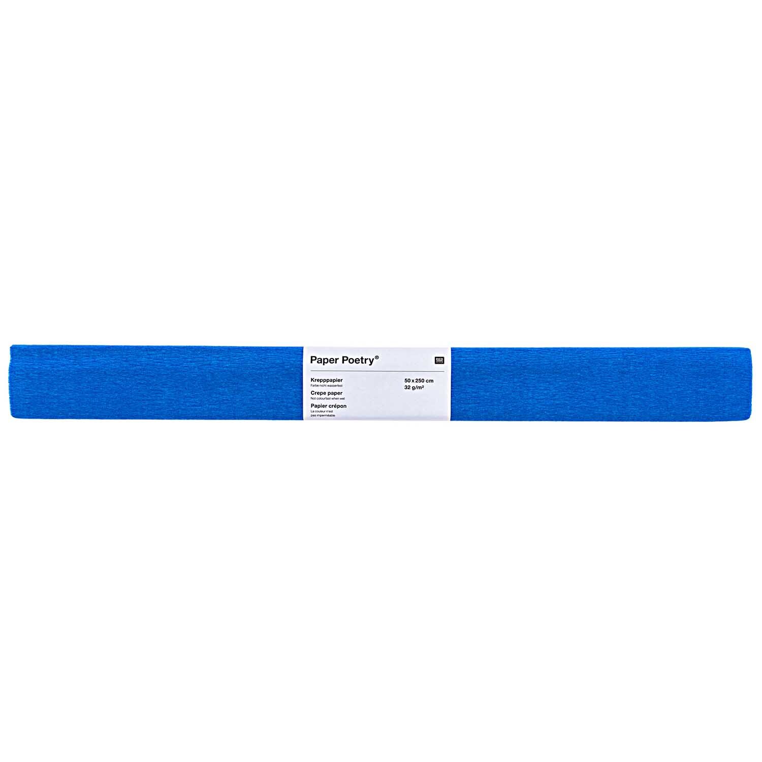 Paper Poetry Krepp-Papier 50x250cm Farbe Blau von Rico Design