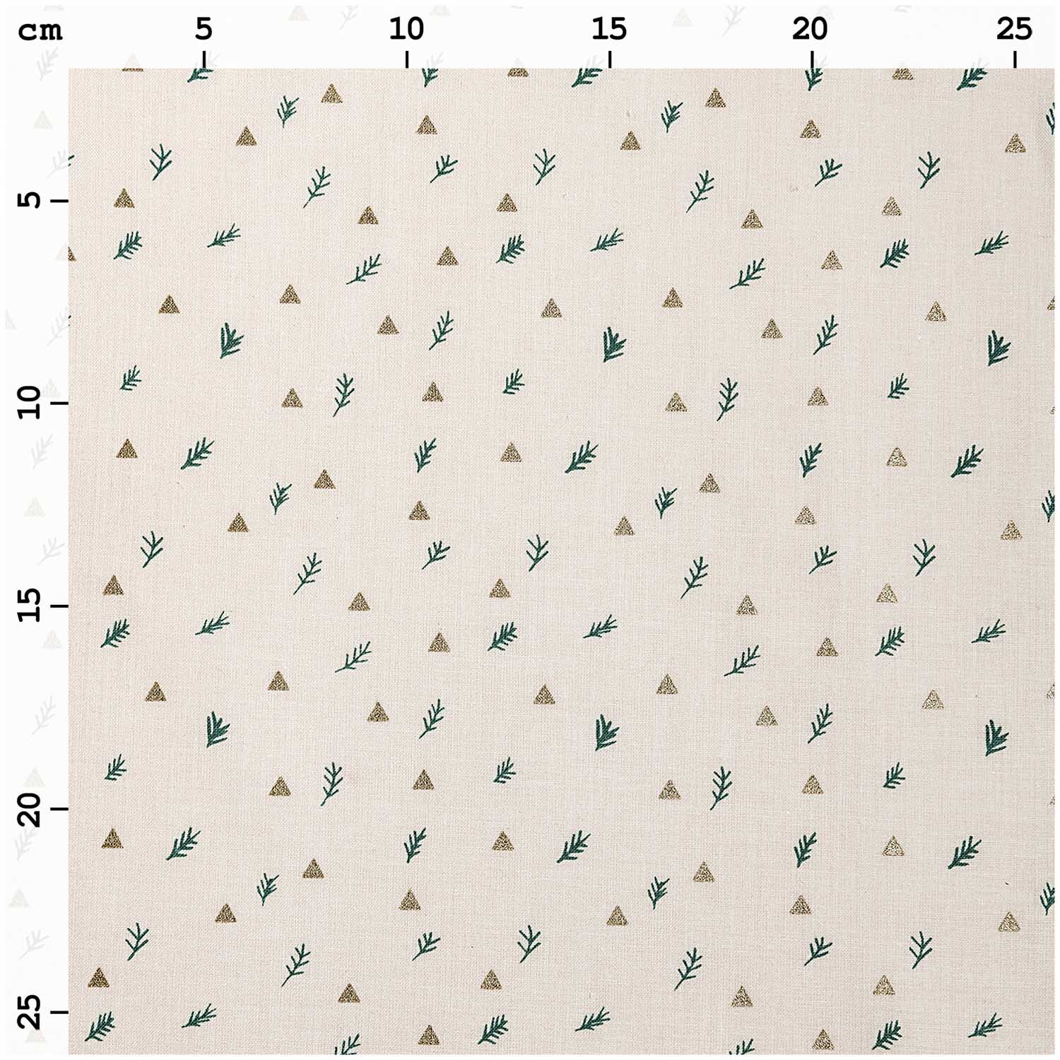 Druckstoff Zweige ecru-gold 140cm von Rico Design