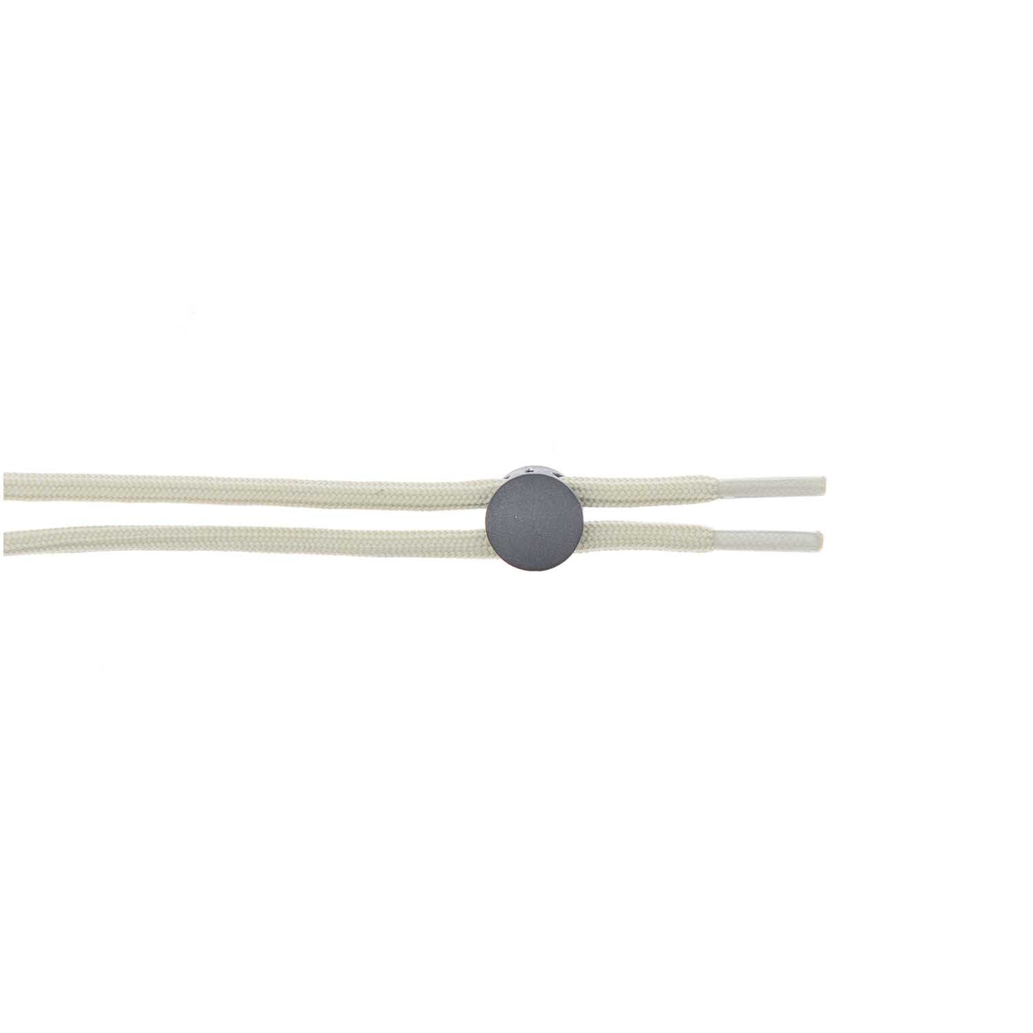 Itoshii - Ponii Beads Verschlüsse, 14x9mm, 6 Stück. Schwarzer Verschluss an zwei weißen Schnüren. Marke: Rico Design.