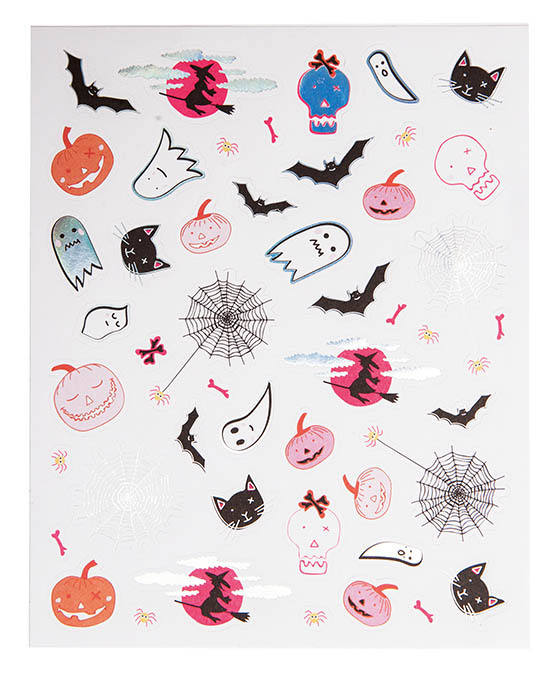 Paper Poetry Sticker Halloween 260 Stück mit bunten Geistern, Kürbissen und Spinnenweben von Rico Design.