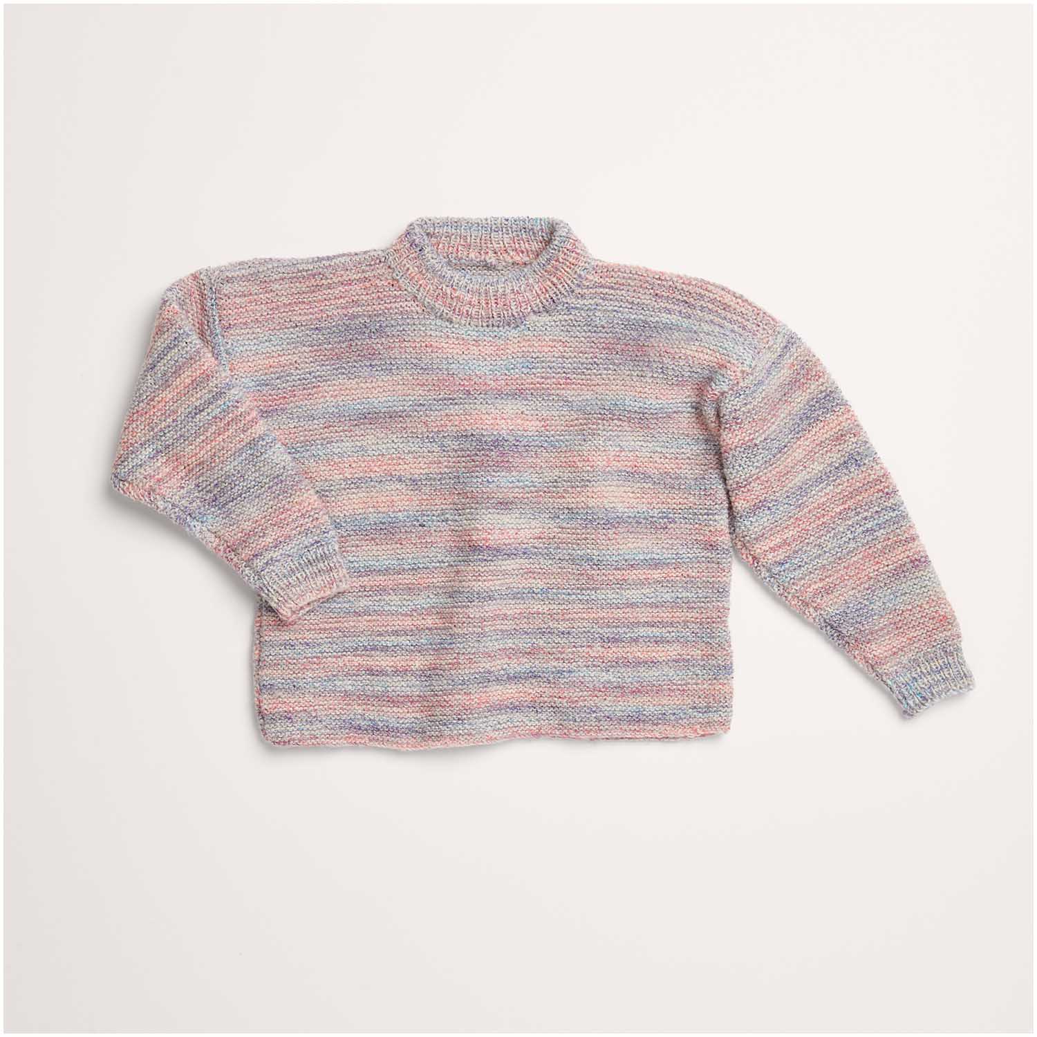 Gestrickter Pullover: Modell 01 aus dem Heft Rico Kids 12