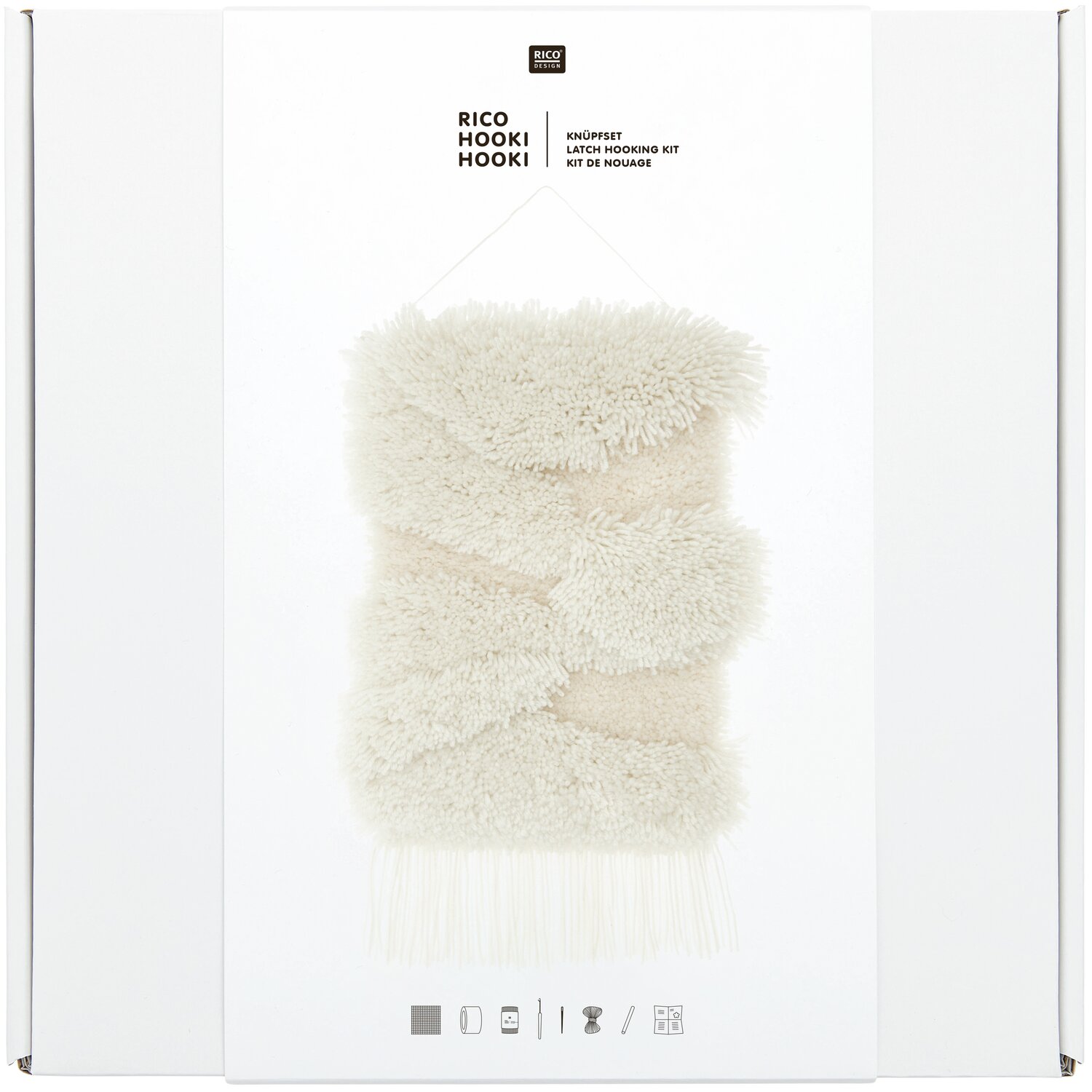 Rico Hooki Hooki Knüpfset Wandbehang Weiße Landschaft 30x40cm von Rico Design