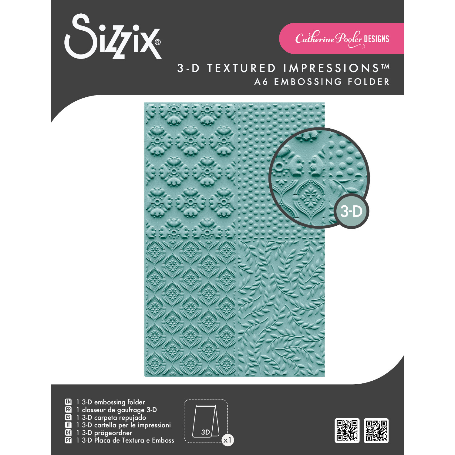 3D-Embossing Folder Textured Impressions Posh Patterns von idee. Creativmarkt