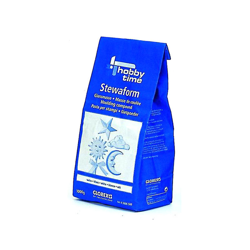 Stewaform Gießmasse 1000g von Glorex in blauer Verpackung mit dekorativen Formen.