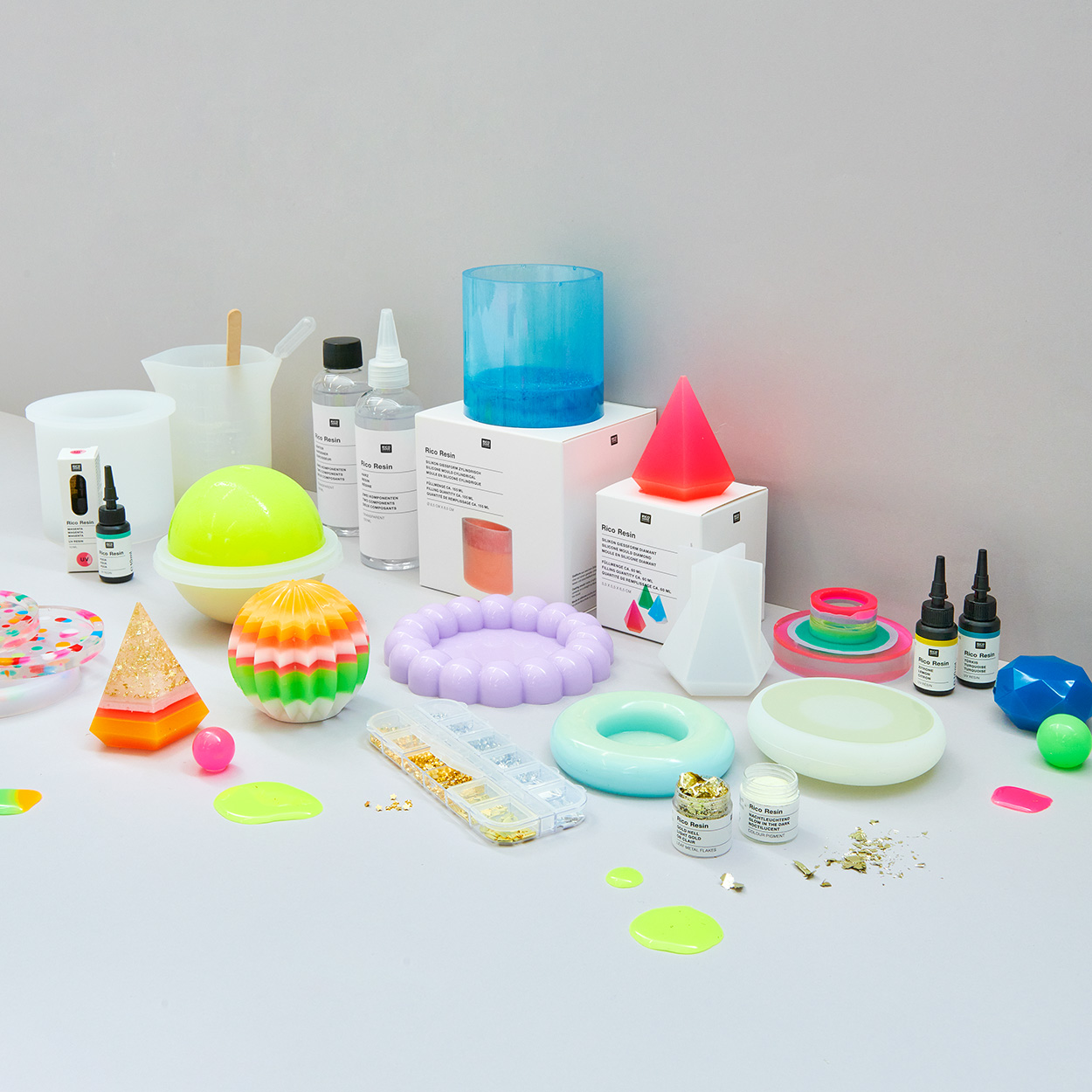Materialien um Resin zu gießen.