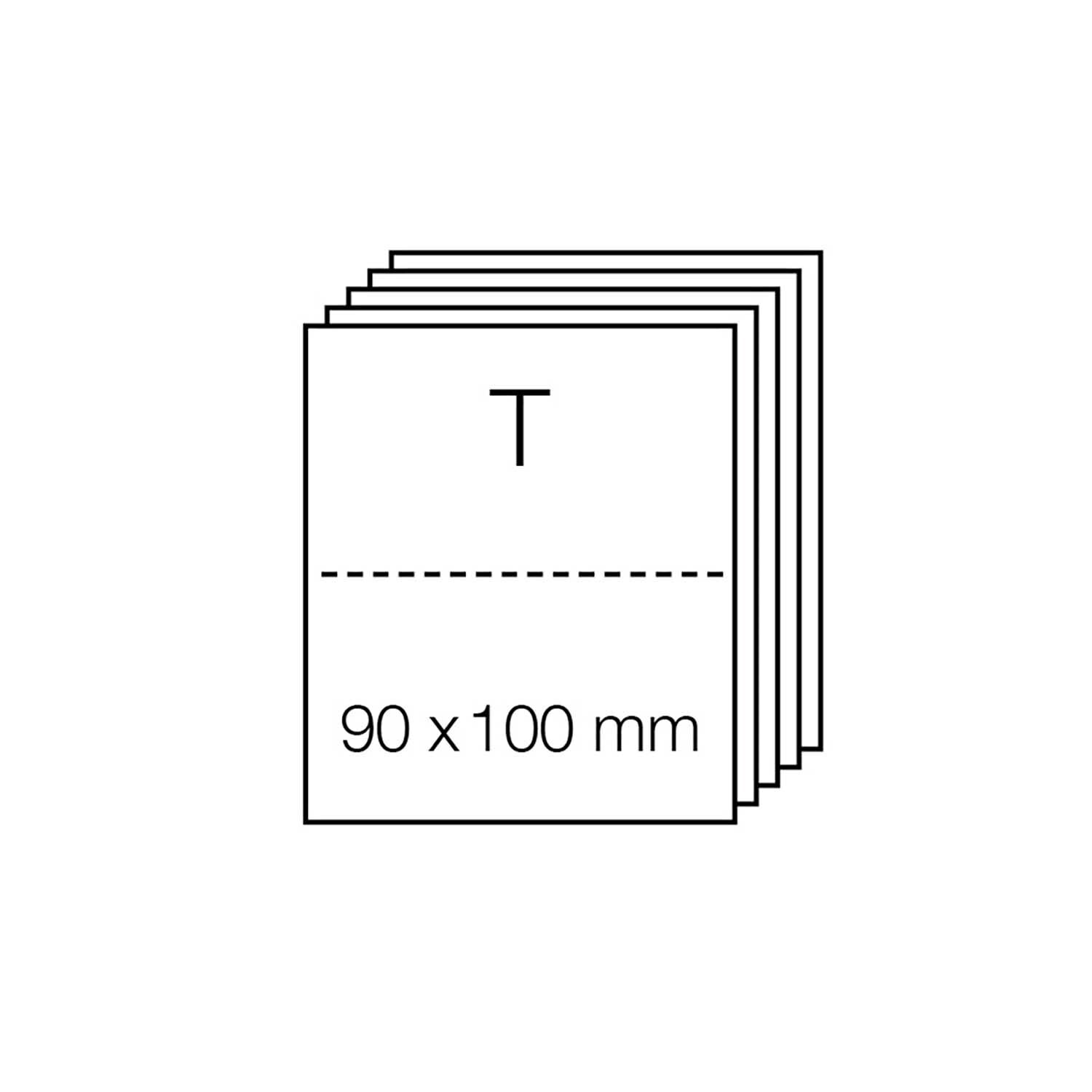 Paper Poetry Luxury Tischkarten, 90x100 mm, 5 Stück. Ideal für elegante Anlässe, gelb.