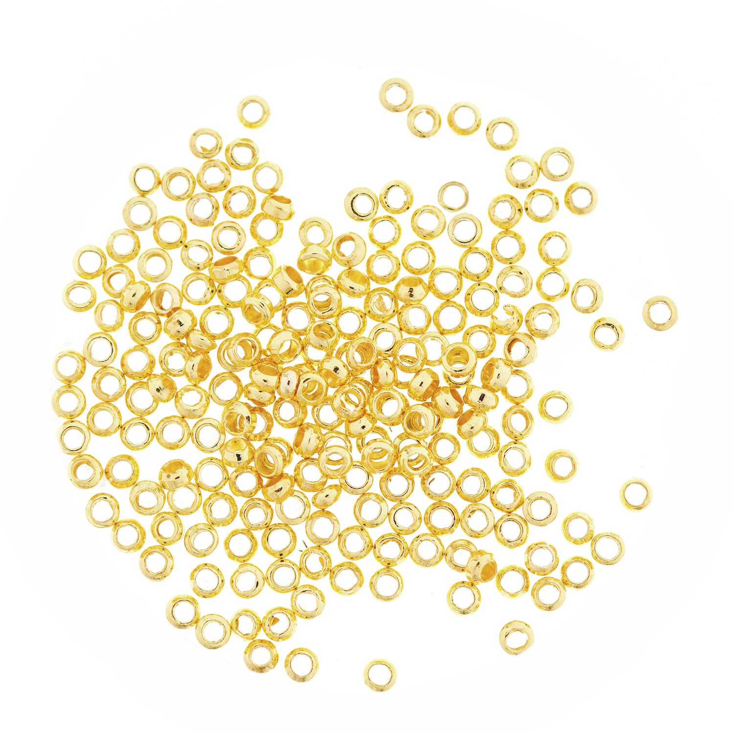 QuetschPerle gold 2mm 200 Stück: Goldene Perlen von Rico Design, ideal für Schmuckherstellung.