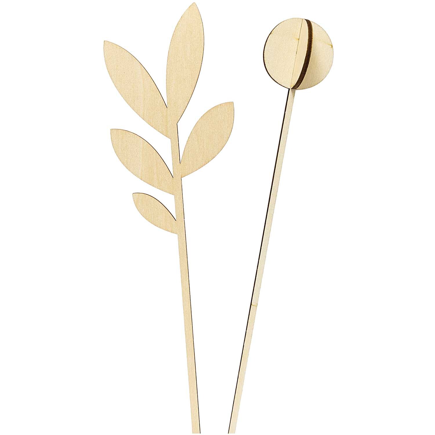 Stecktulpen 28cm 2 Stück von Rico Design in natürlichem Design, ideal für kreative Dekorationen.