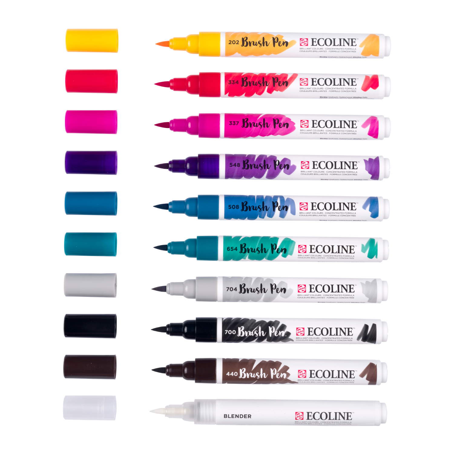 Ecoline Brush Pen Set Galaxie, 10 bunte Stifte in verschiedenen Farben, ideal für kreative Projekte.