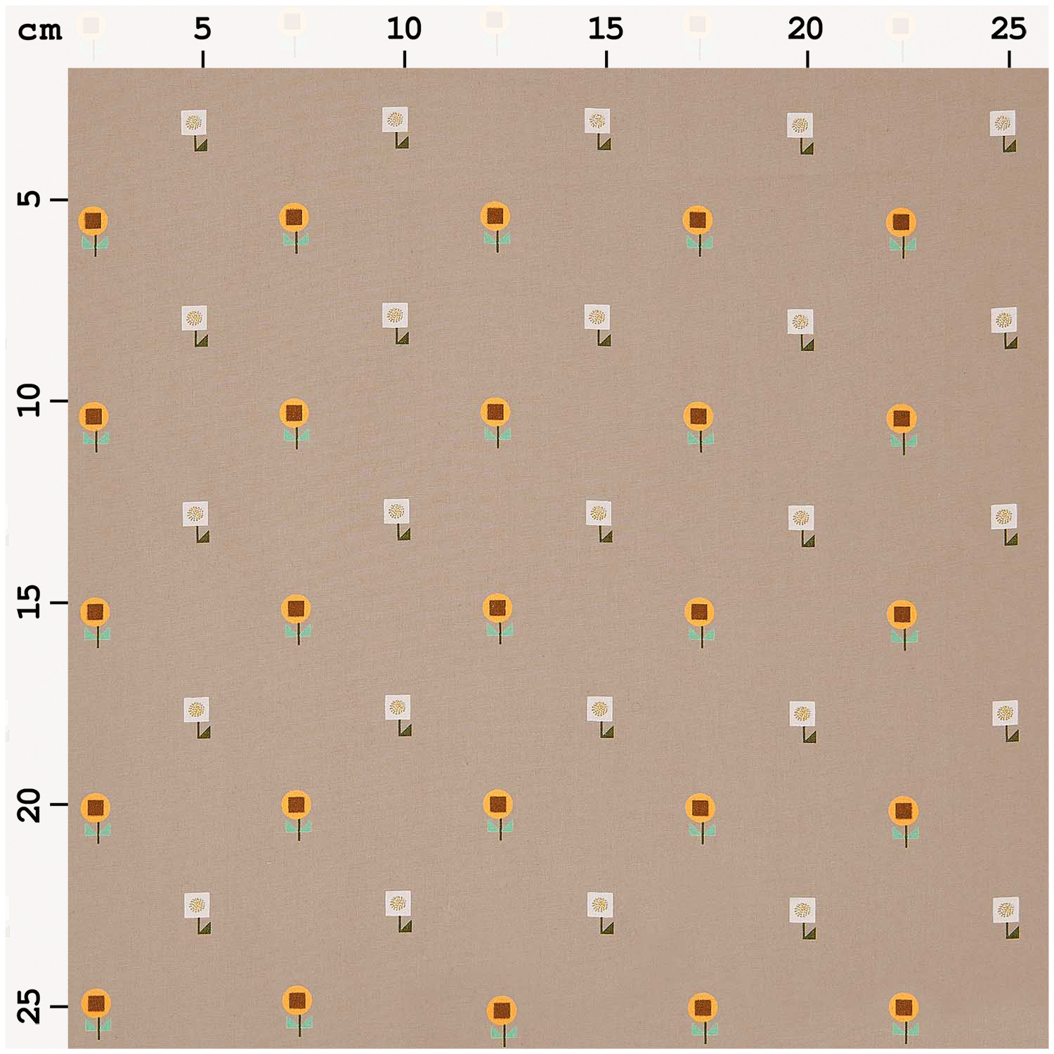 Meterware Baumwoll-Popelin Pixel Blumen Puder 140cm von Rico Design