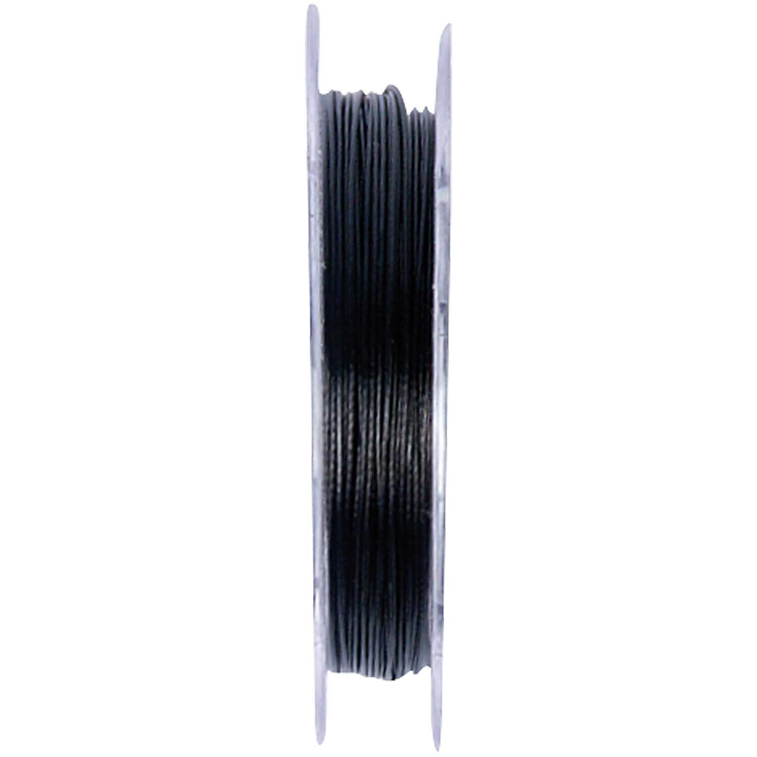 Nylonfaden schwarz 0,5mm 50m auf Spule, ideal für Handarbeiten. Marke: Rico Design.