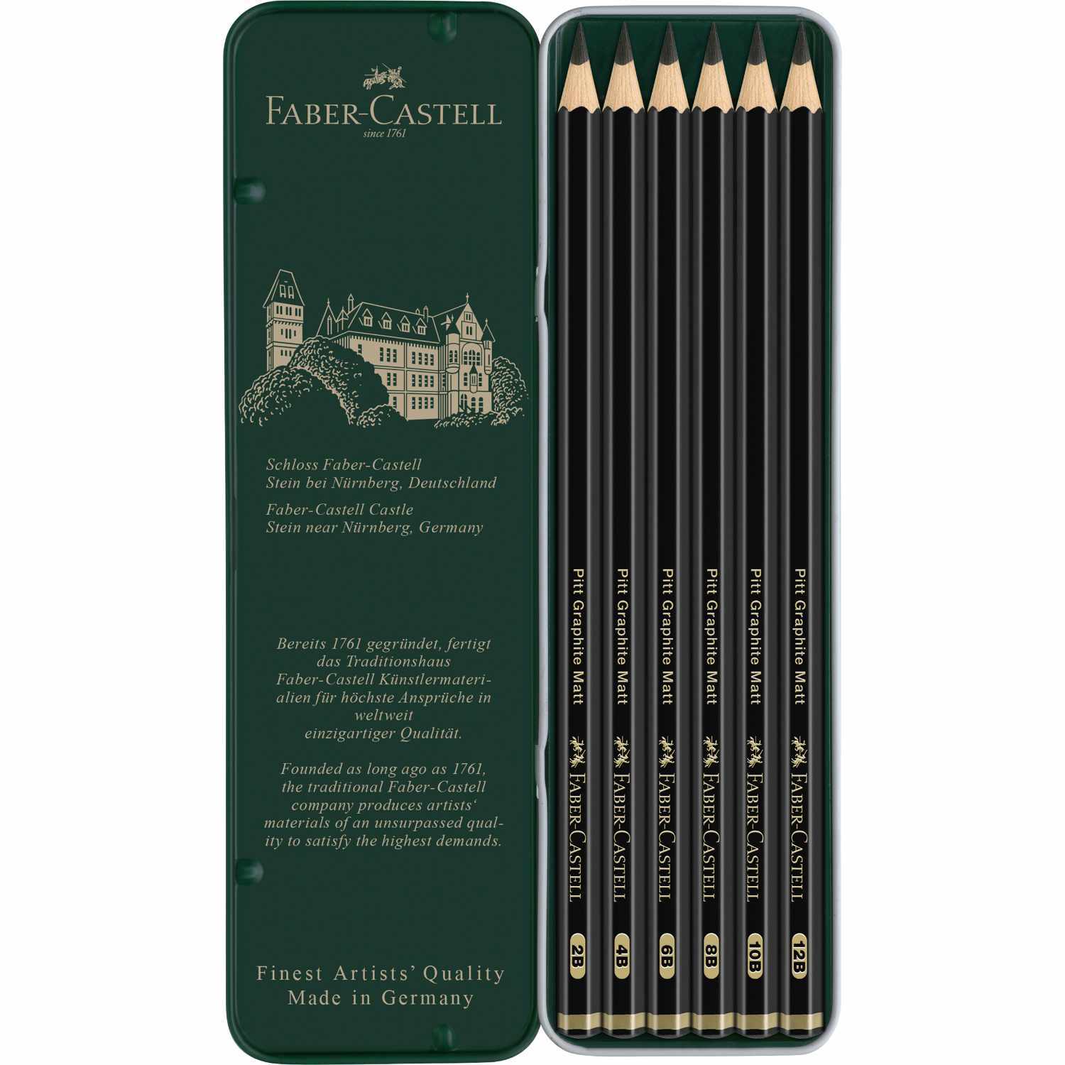 Bleistifte Pitt Graphite Matt 6-teilig von Faber-Castell 
