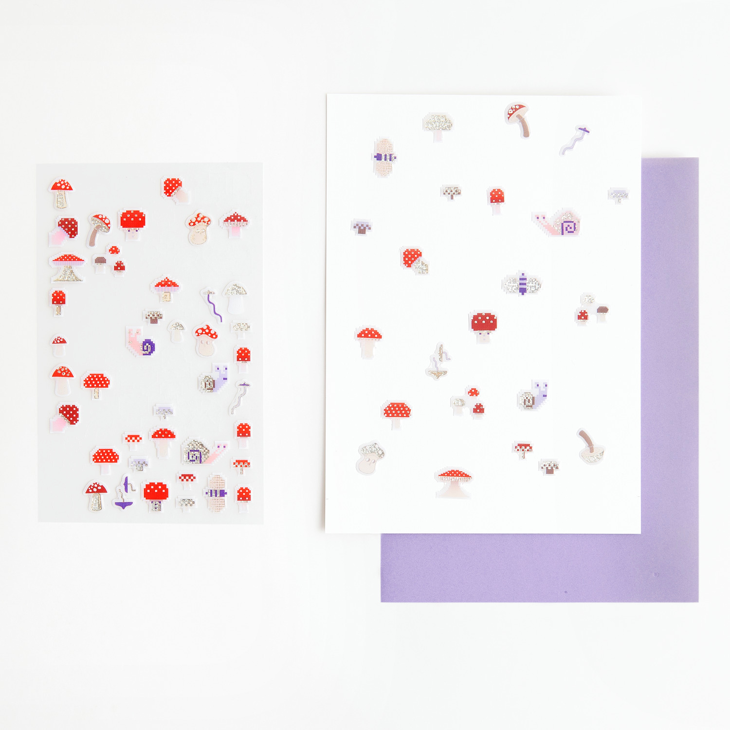 Paper Poetry Gelsticker Shrooom Pixel 1 Blatt von Rico Design