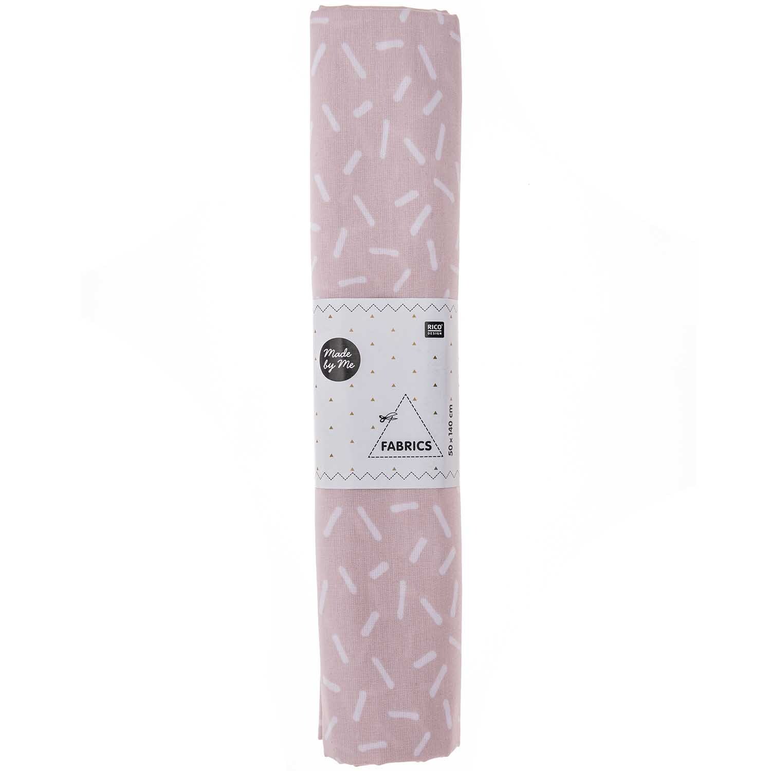 Druckstoff Hygge Striche puder-weiß 50x140cm von Rico Design