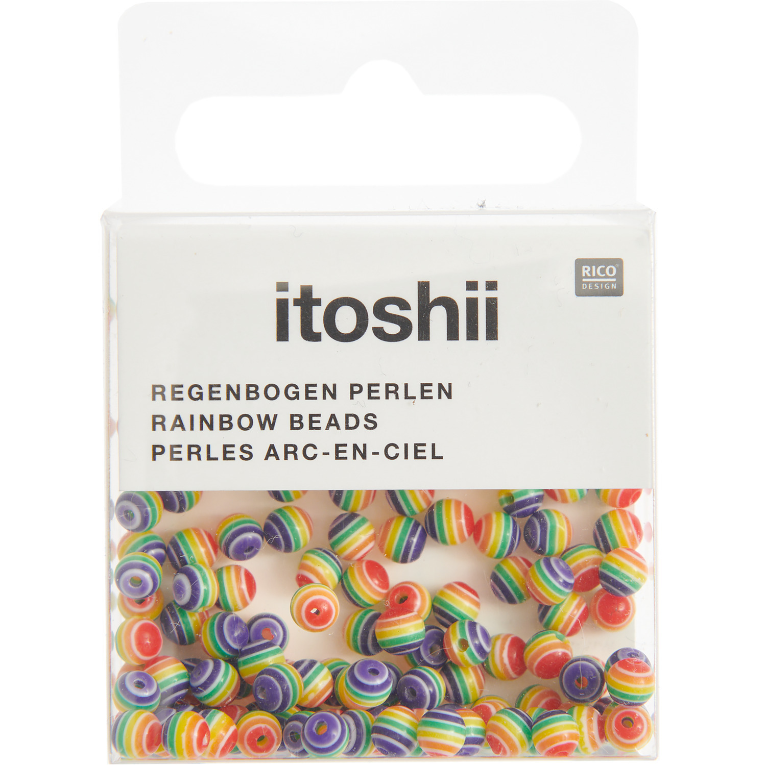 itoshii Regenbogen Perlen 4mm 120 Stück von Rico Design