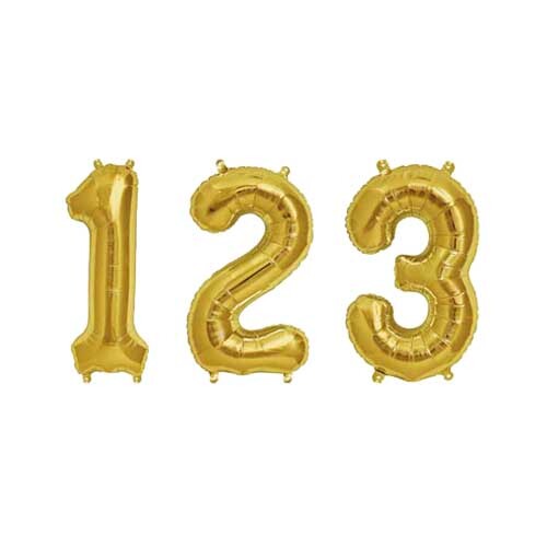Folienballon Zahl gold 36cm von Rico Design
