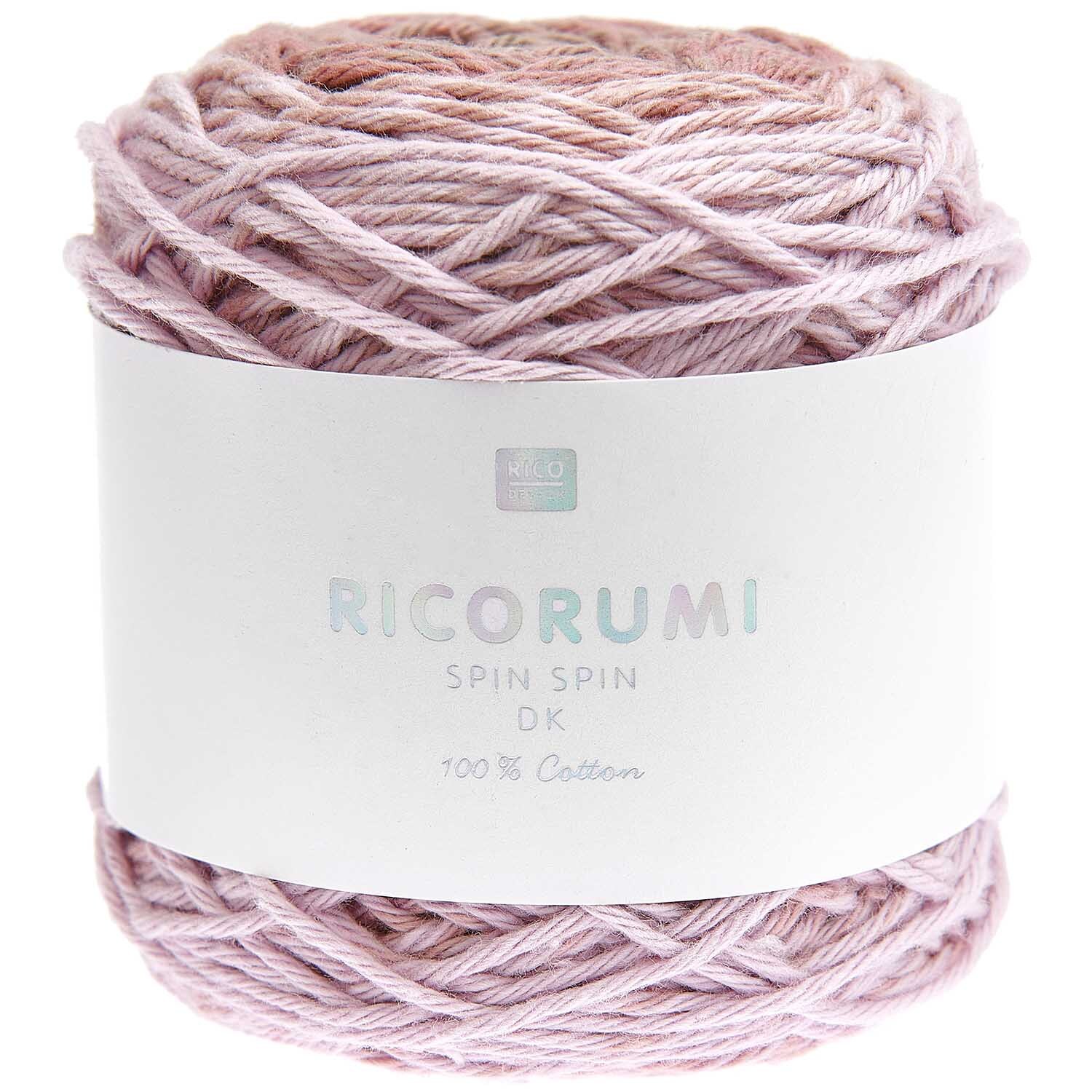 Ricorumi Spin Spin dk: Garnknäuel in Mauve von Rico Design, ideal für Häkelprojekte, 100% Baumwolle.