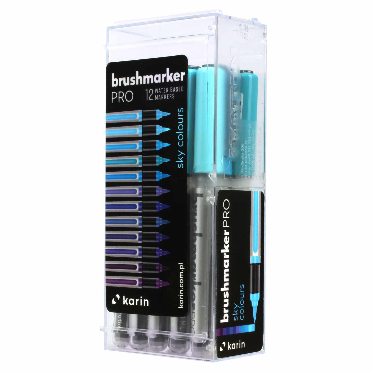 Brushmarker PRO Sky Colours Set 12 Farben von Karin K.T.Skalscy KARIN 
